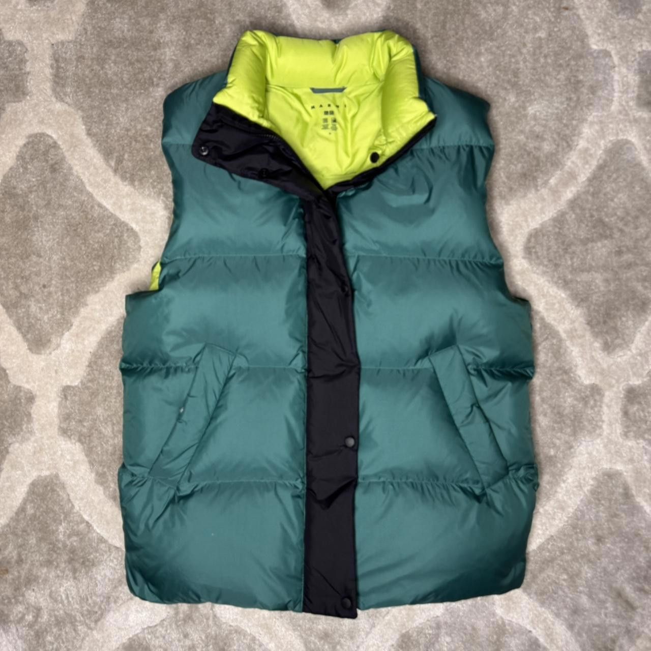 Marni Stylish Marni Green & Black Puffer Vest - Size M Size US M / EU 48-50 / 2 - 1 Thumbnail