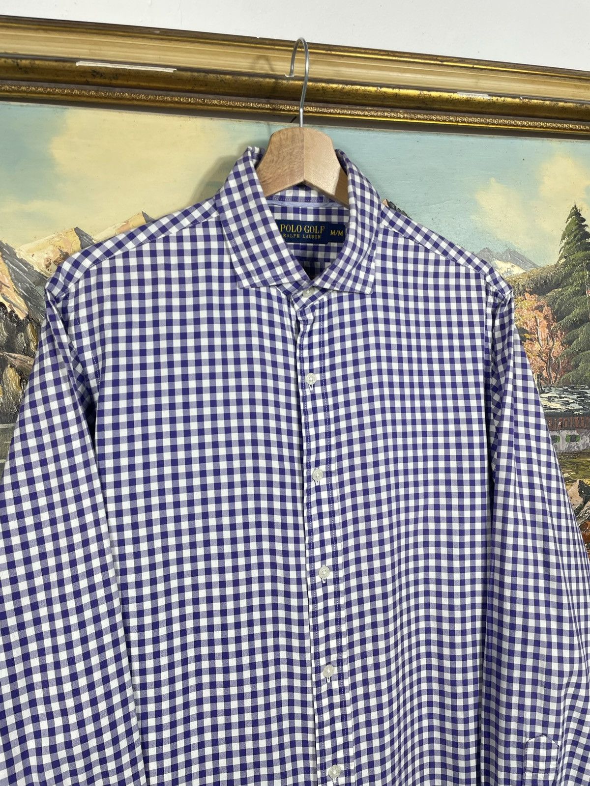 Polo Ralph Lauren Polo Ralph Lauren Purple Checkered Shirt Old Money Luxury Size US M / EU 48-50 / 2 - 4 Thumbnail