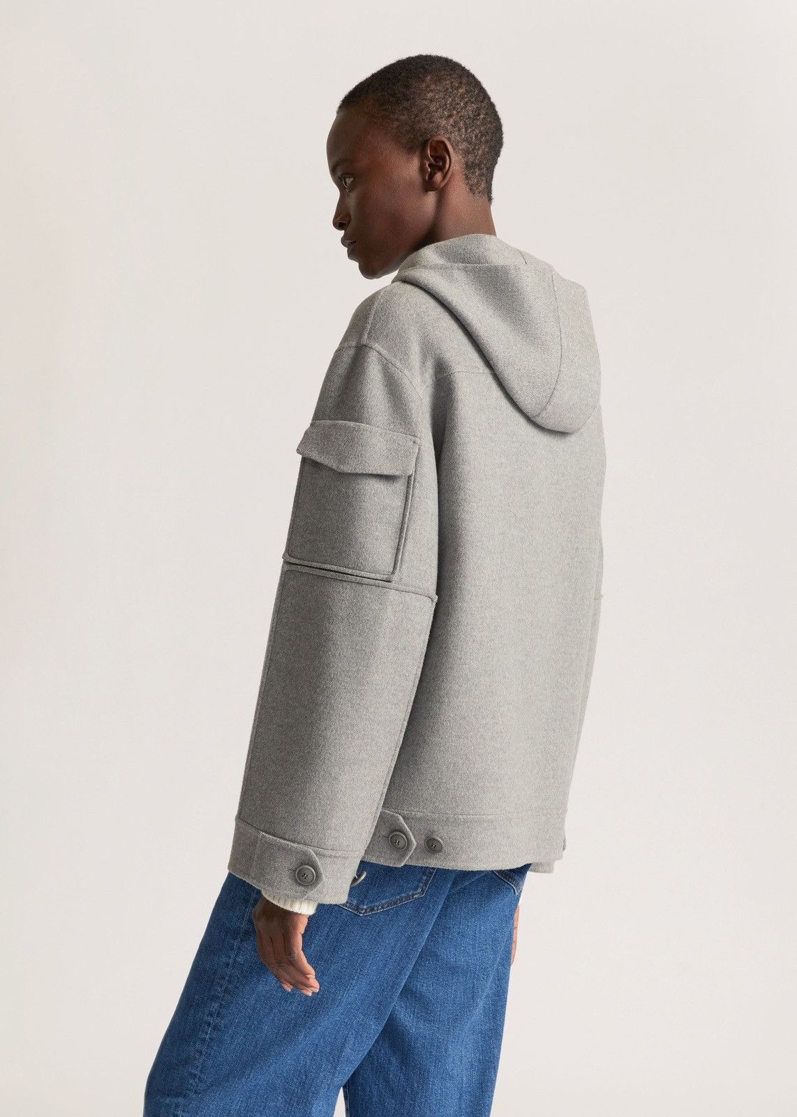 Loro Piana o1srvl11e0924 Holeg Cshmere Jacket in Grey Size XXL / US 16-18 / IT 52-54 - 3 Thumbnail