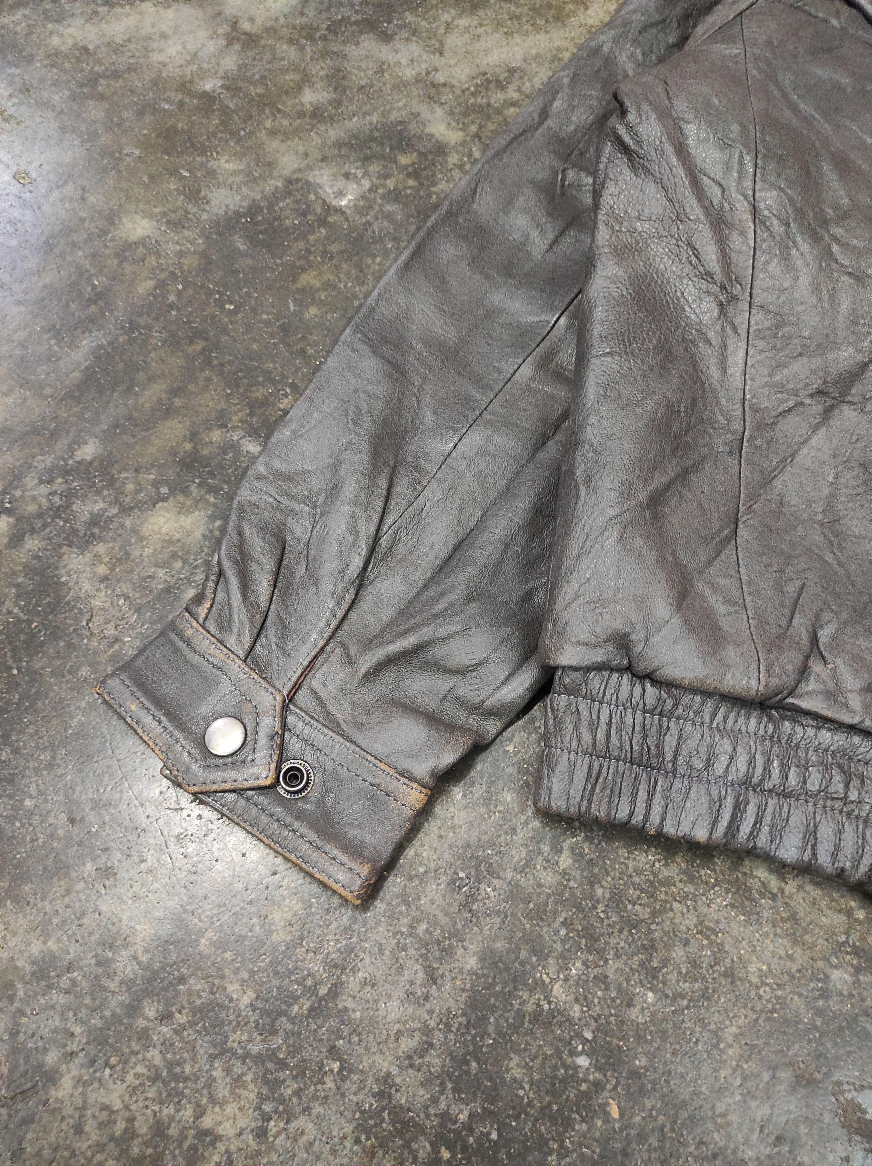 Japanese Brand ROLLING 30 LEATHER BOMBER JACKET Size US L / EU 52-54 / 3 - 9 Thumbnail