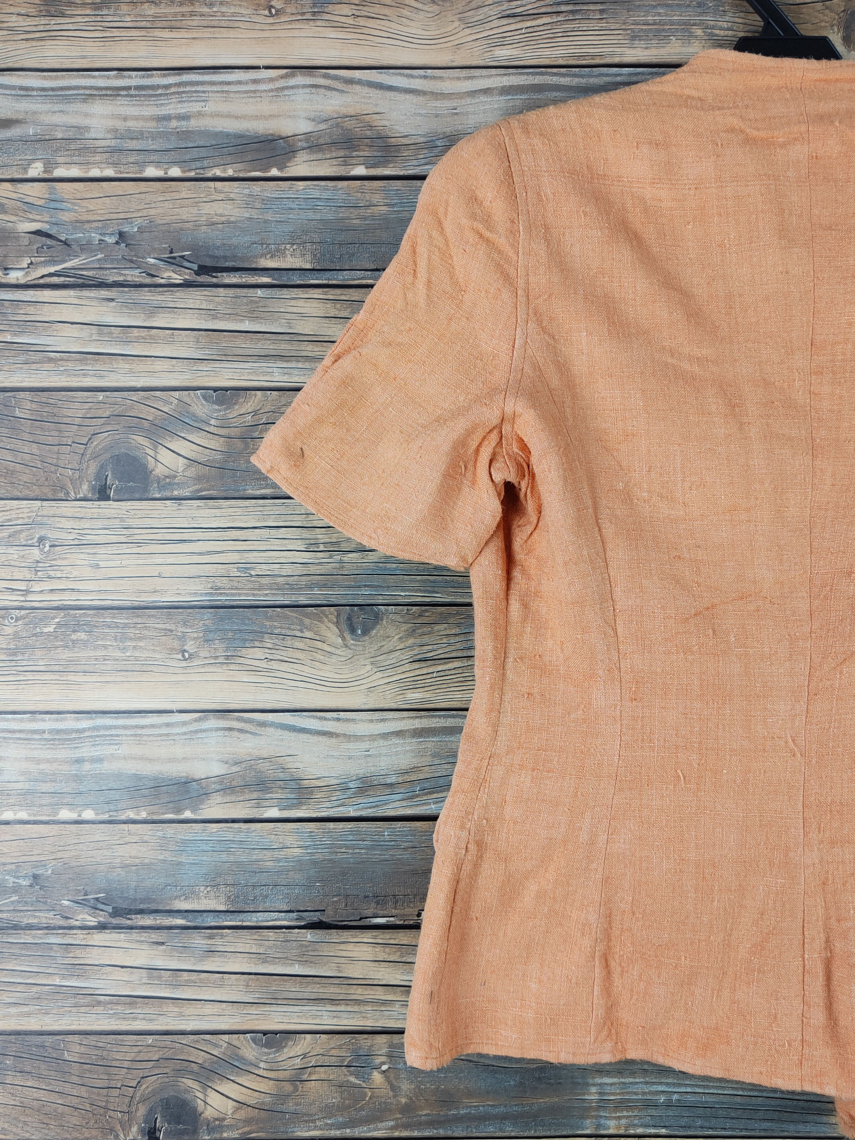 Christian Dior Monsieur DL Christian Dior Orange Short Sleeve Blazers #1394 Size XL / US 12-14 / IT 48-50 - 8 Thumbnail