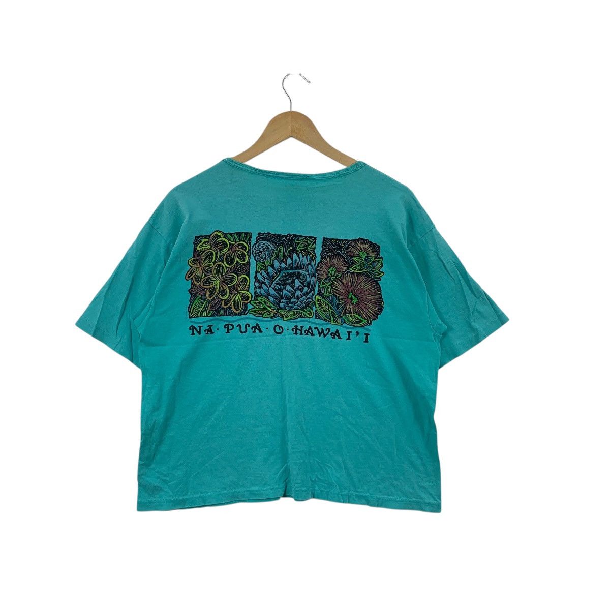 Vintage Vintage 90s HAWAII KAULANA NA PUA Floral Song Painting Tee Size M / US 6-8 / IT 42-44 - 6 Thumbnail