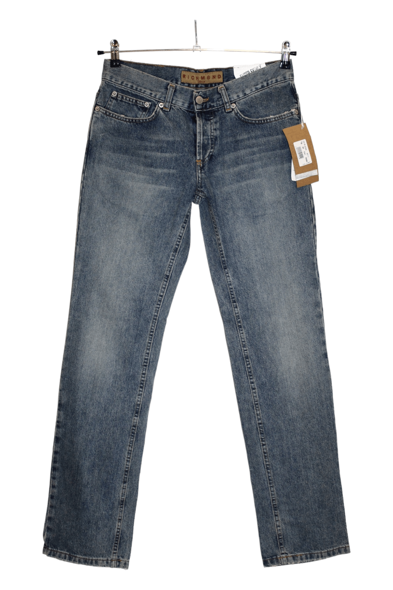 Richmond Denim Richmond Denim Super Skinny Stonewash Spellout Jeans Size US 30 / EU 46 - 2 Thumbnail
