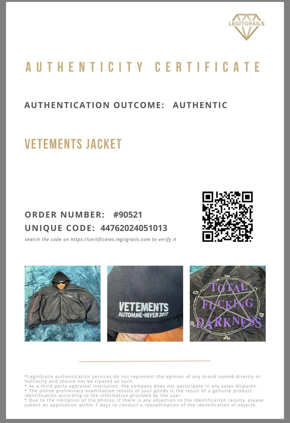 Vetements Vetements TFD bomber jacket 100% authentic Size US XL / EU 56 / 4 - 15 Thumbnail