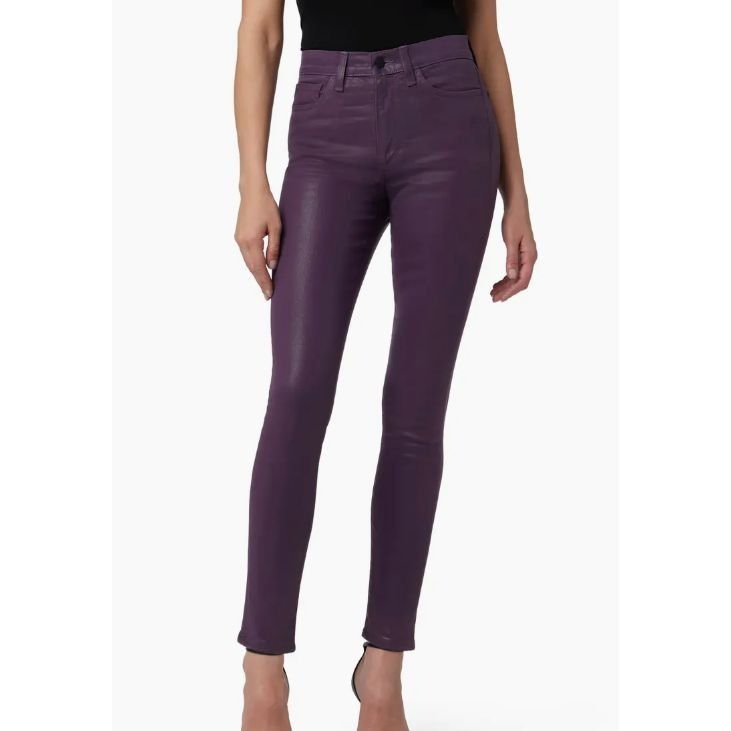 Joe's Joes Coated High Waist Ankle Jeans In Plum Perfect Size 27" / US 4 / IT 40 - 1 Thumbnail