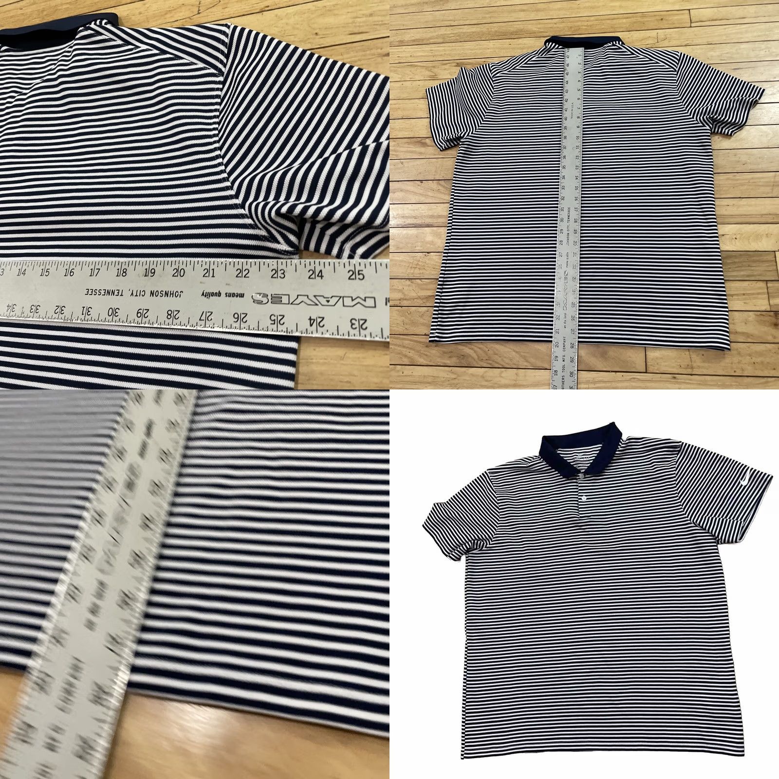 Nike Nike Dri-Fit Polo Shirt Men XL Blue Striped Preppy Old Money Sports Standard Fit Size US XL / EU 56 / 4 - 8 Thumbnail