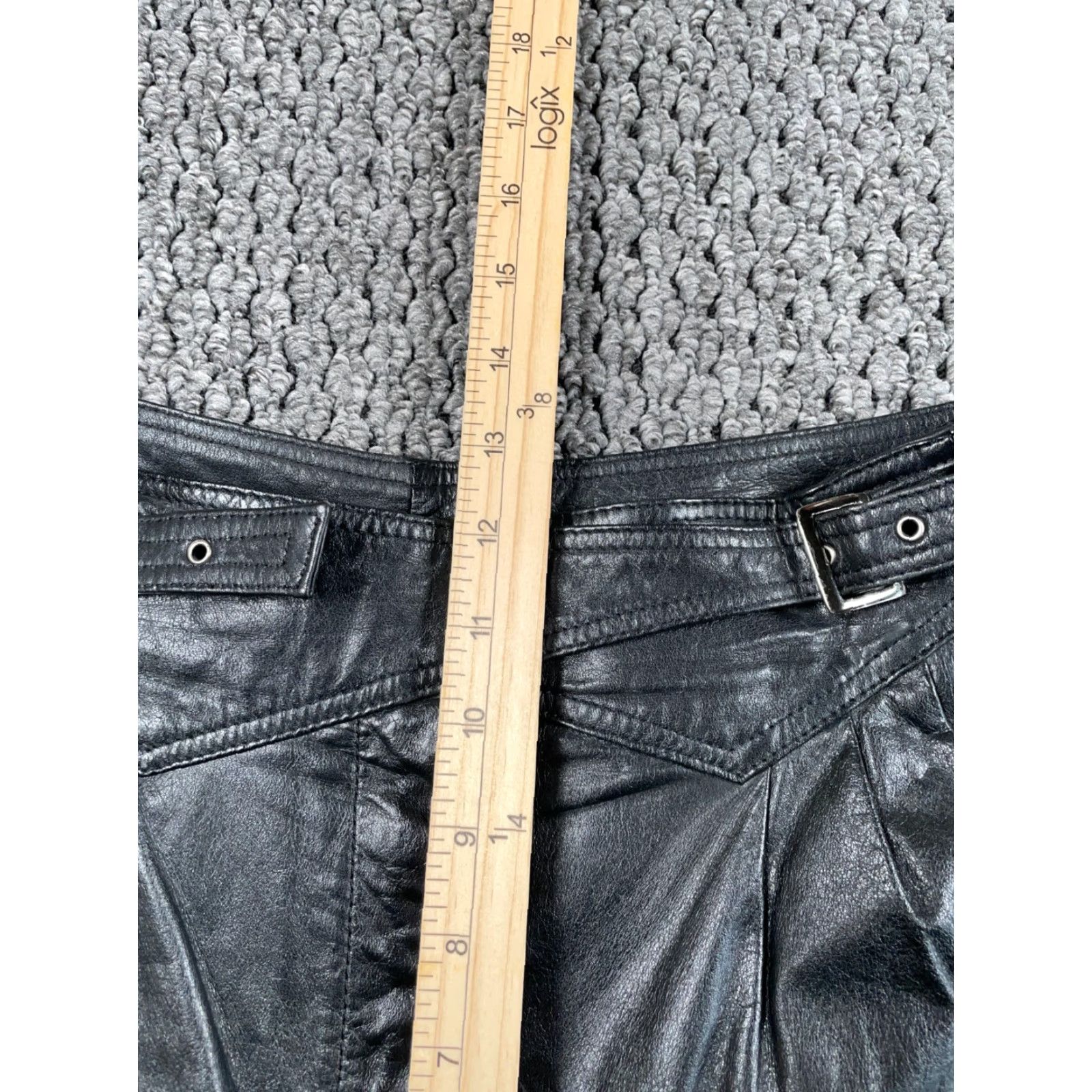 Vintage VINTAGE German Leather Motorcycle Pants Women's 30 x 29 Black Biker Buckles Moto Pants 42 Tagged Size Women Leather Gray? Size 30" / US 8 / IT 44 - 7 Thumbnail