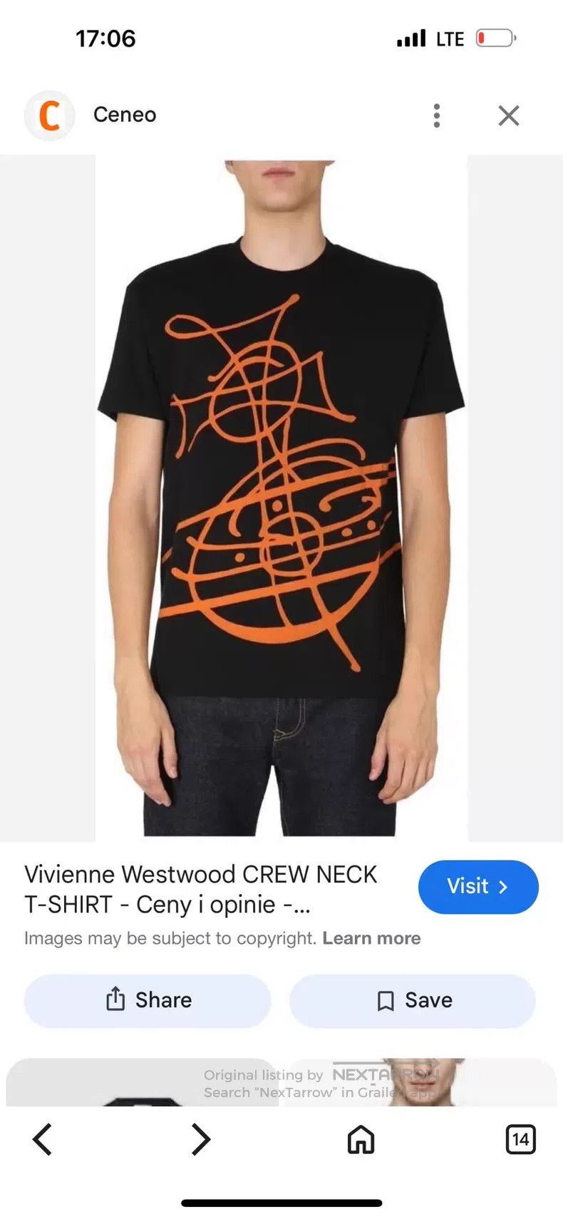 Vivienne Westwood Vivienne Westwood Saturn print T-shirt Size L / US 10 / IT 46 - 9 Thumbnail