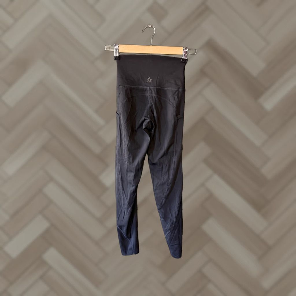 Vintage Offline by Aerie Womens Black Athletic Cropped Leggings Pants Pullon Size XS Size 26" / US 2 / IT 38 - 1 Thumbnail