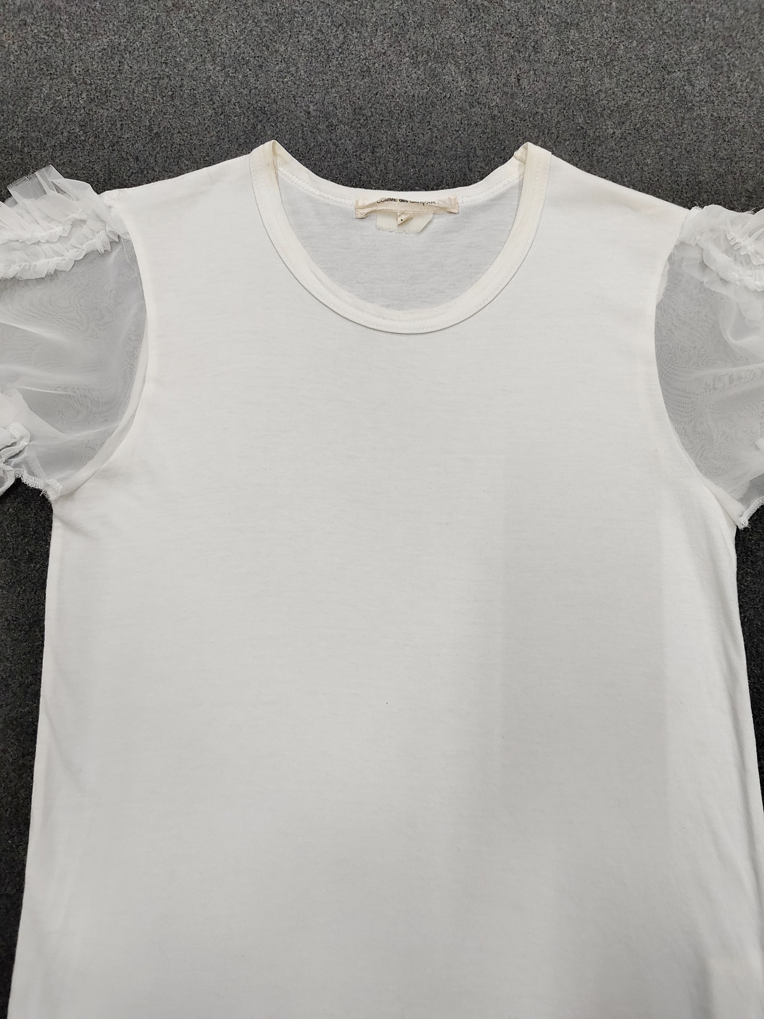 Comme des Garcons AD12 CDG- Balletcore Romantic Gothic Ruffle Sleeve Sheer Top Size S / US 4 / IT 40 - 8 Thumbnail