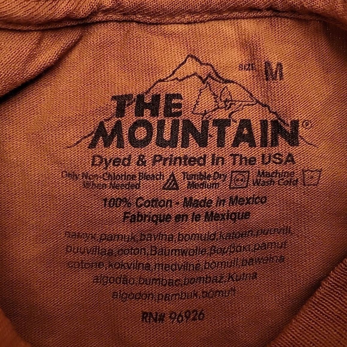 The Mountain VINTAGE The Mountain Shirt Men M Rust Orange Tie Dye Grizzly Bear Outdoor Nature TEE Size US M / EU 48-50 / 2 - 3 Thumbnail