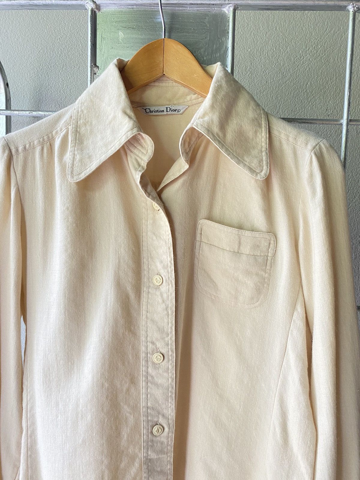 Dior Christian Dior vintage beige shirt Size L / US 10 / IT 46 - 4 Thumbnail