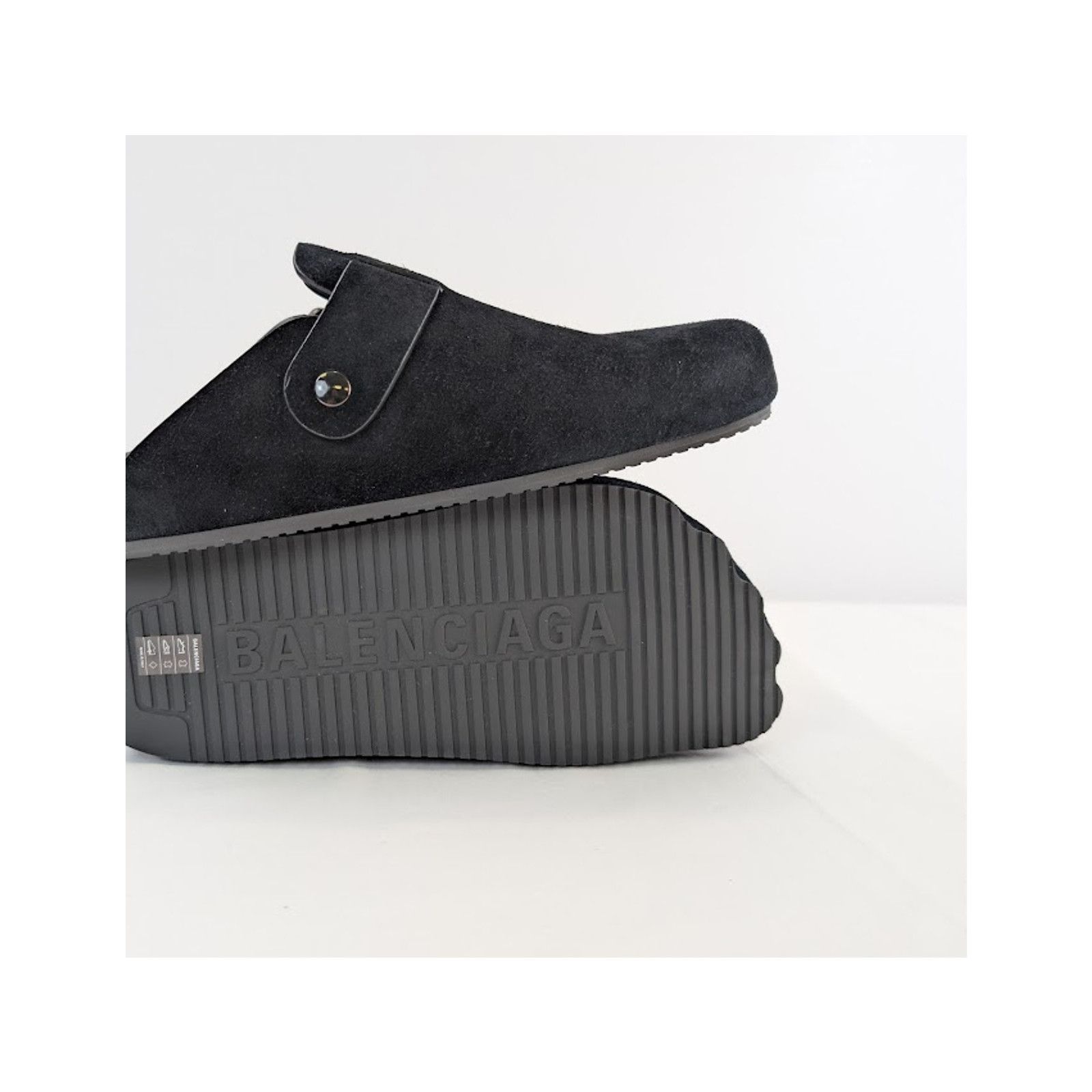 Balenciaga o1rshd1 Sunday Mule Slip On Sandals in Black Size US 12 / EU 45 - 13 Thumbnail