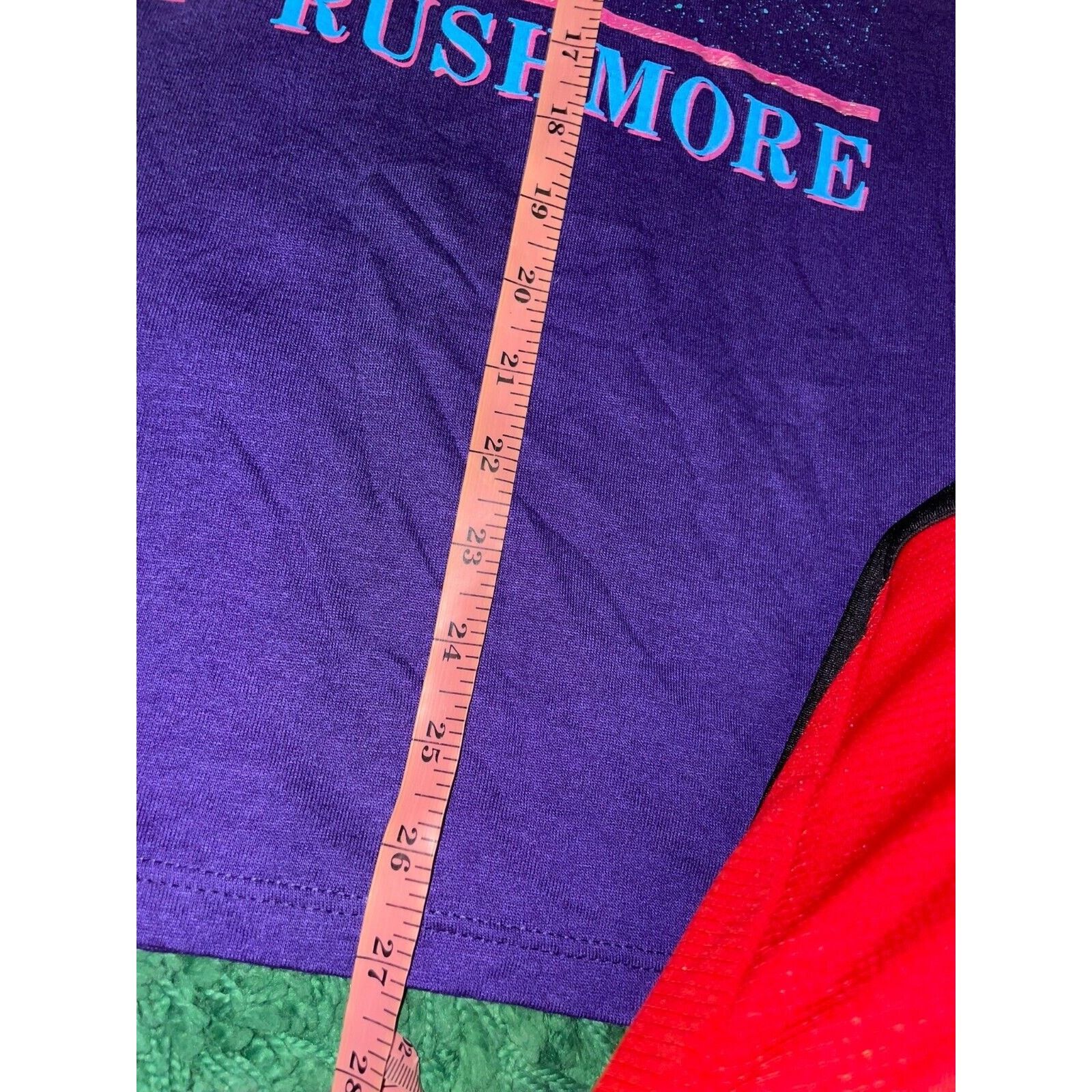 Jerzees Vintage Mount Rushmore Shirt Firework Purple Tee VTG 90s M Size US M / EU 48-50 / 2 - 13 Thumbnail
