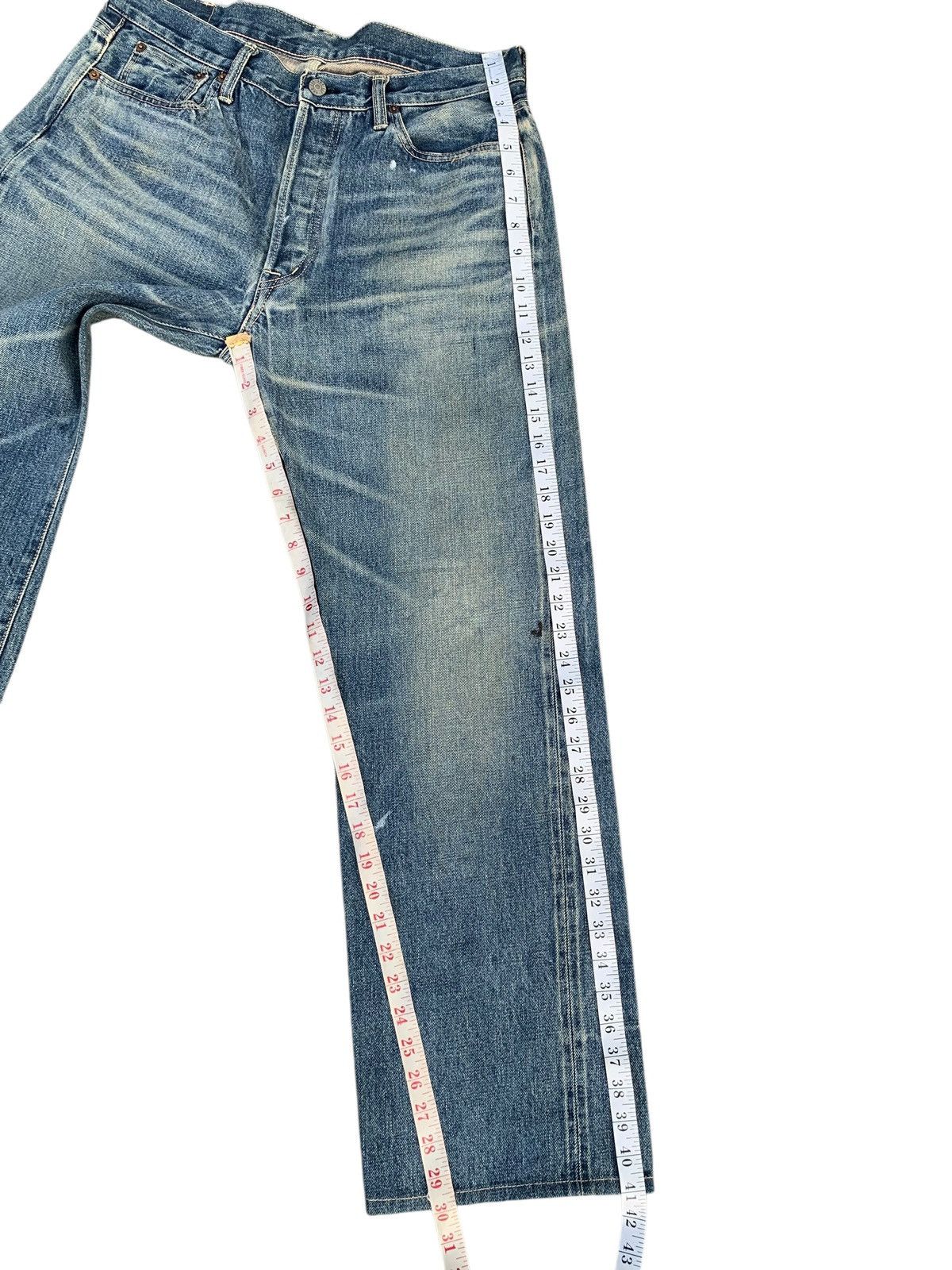 OMNIGOD VINTAGE OMNIGOD 5009 SELVEDGE JAPANESE DISTRESSED DENIM Size US 33 - 19 Thumbnail