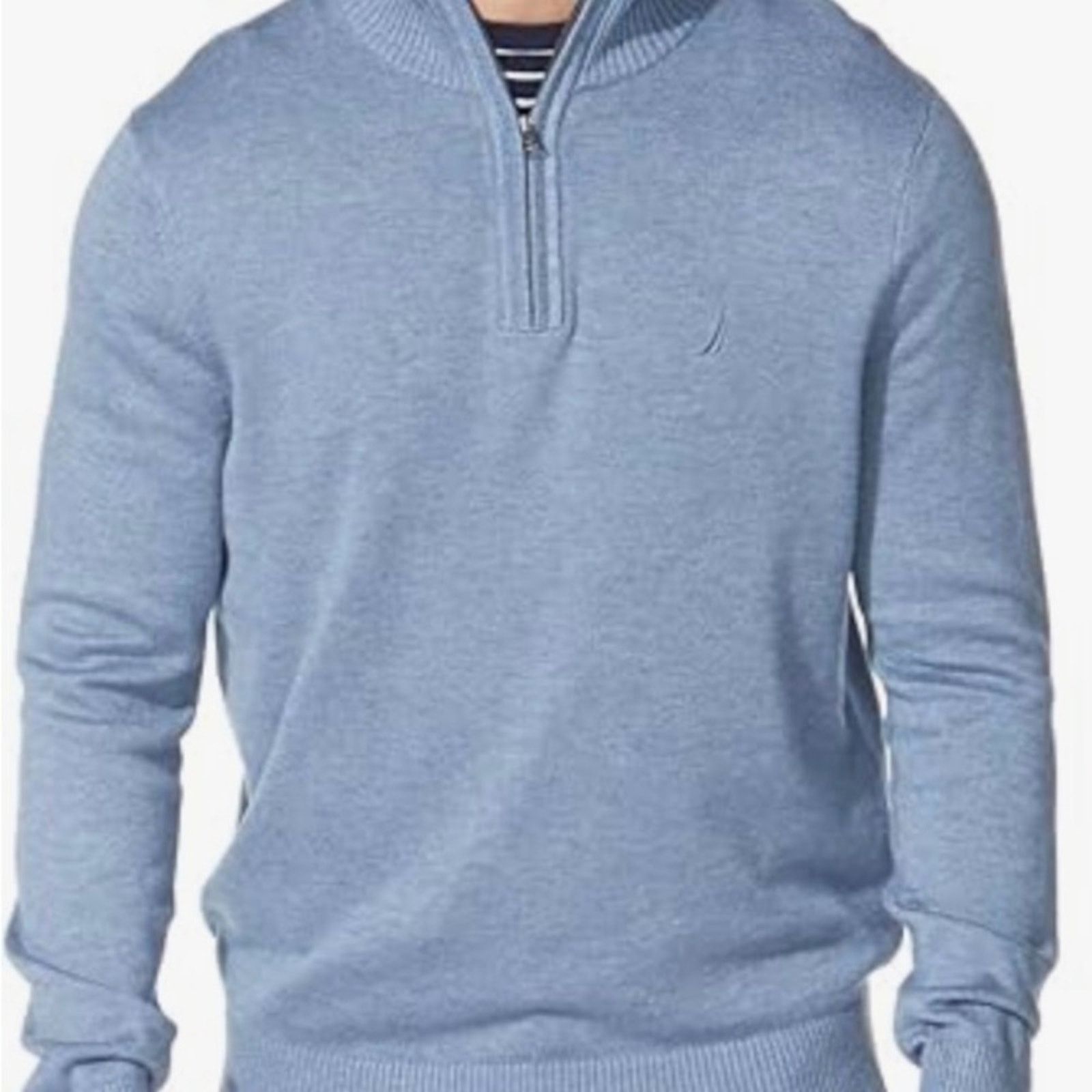 Nautica Nautical Men's Blue quarter zip Sweater, size Large Size US L / EU 52-54 / 3 - 1 Thumbnail