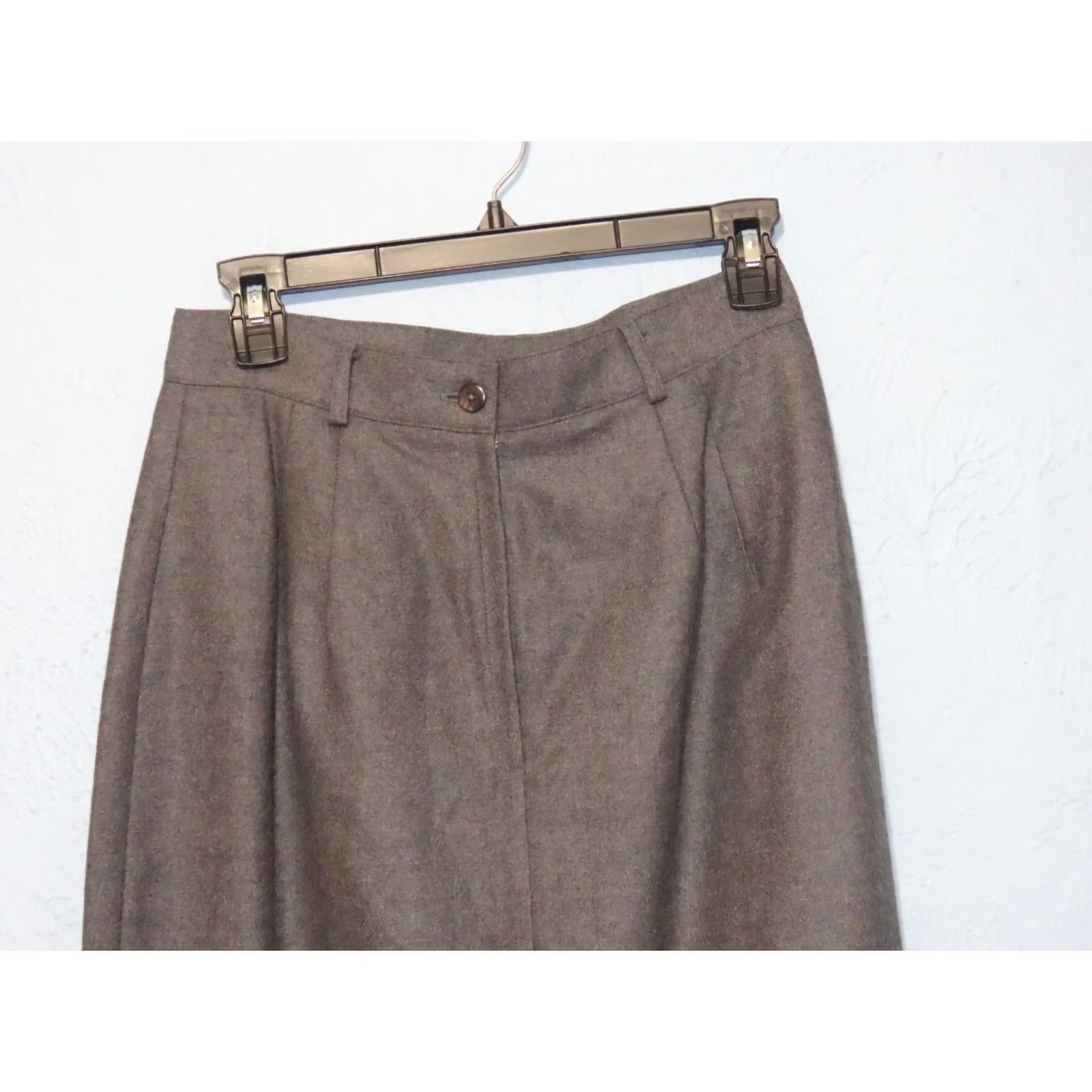 Vintage Hunt Club Skirt 100% Wool Size 8 Pleated Gray Women Long Zipper Dry Clean Only Regular Knit Size 30" / US 8 / IT 44 - 6 Thumbnail