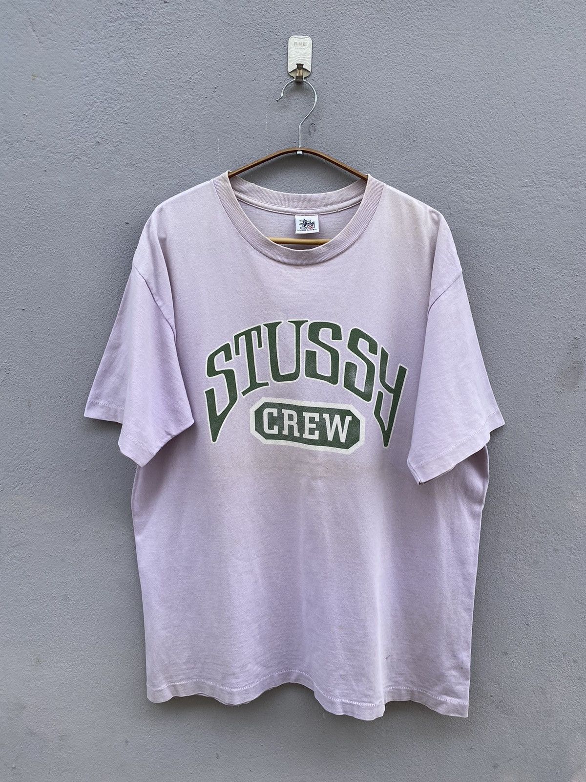 Stussy 🔥RARE Vintage 90s STUSSY CREW White Lebal Tag USA Tshirt Size US XL / EU 56 / 4 - 1 Thumbnail