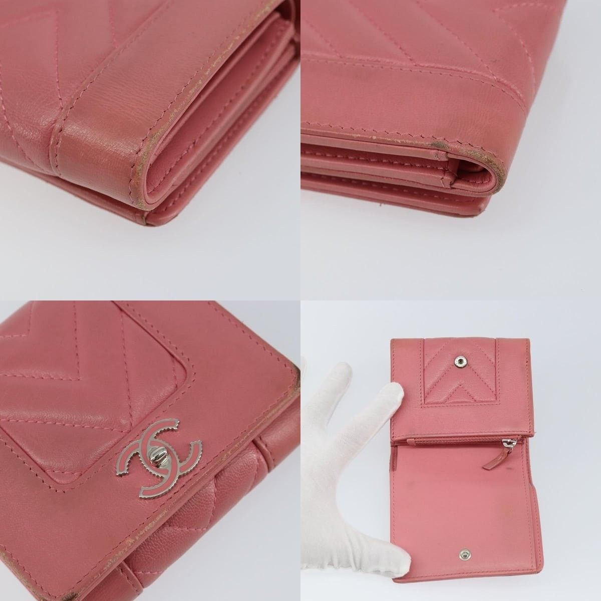 Chanel Chanel V Stitch Coco Mark Trifold Wallet Size ONE SIZE - 6 Thumbnail