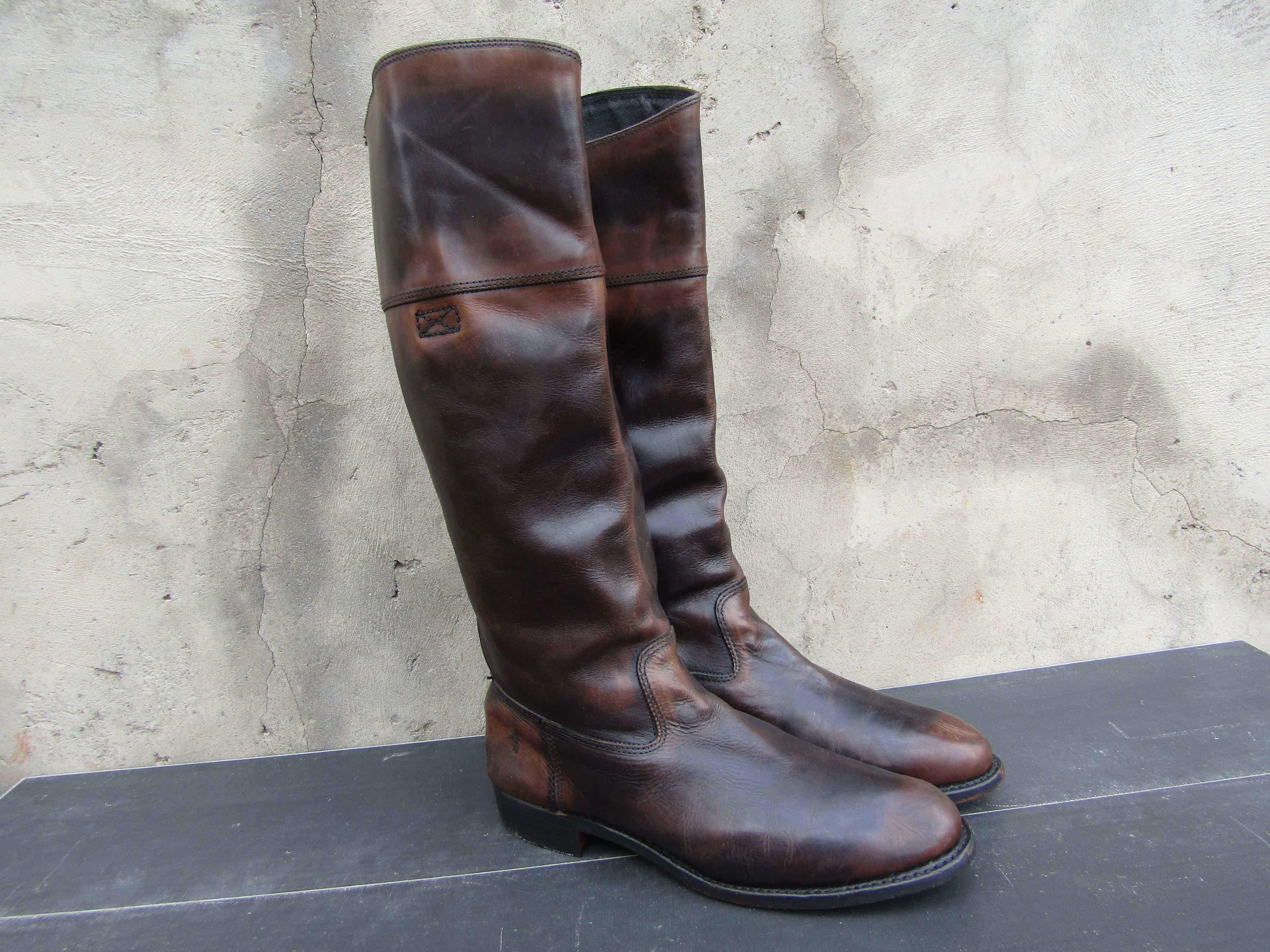 Frye FRYE Leather Tall High Pull On Western Boots Made in USA Size US 11 / IT 41 - 5 Thumbnail