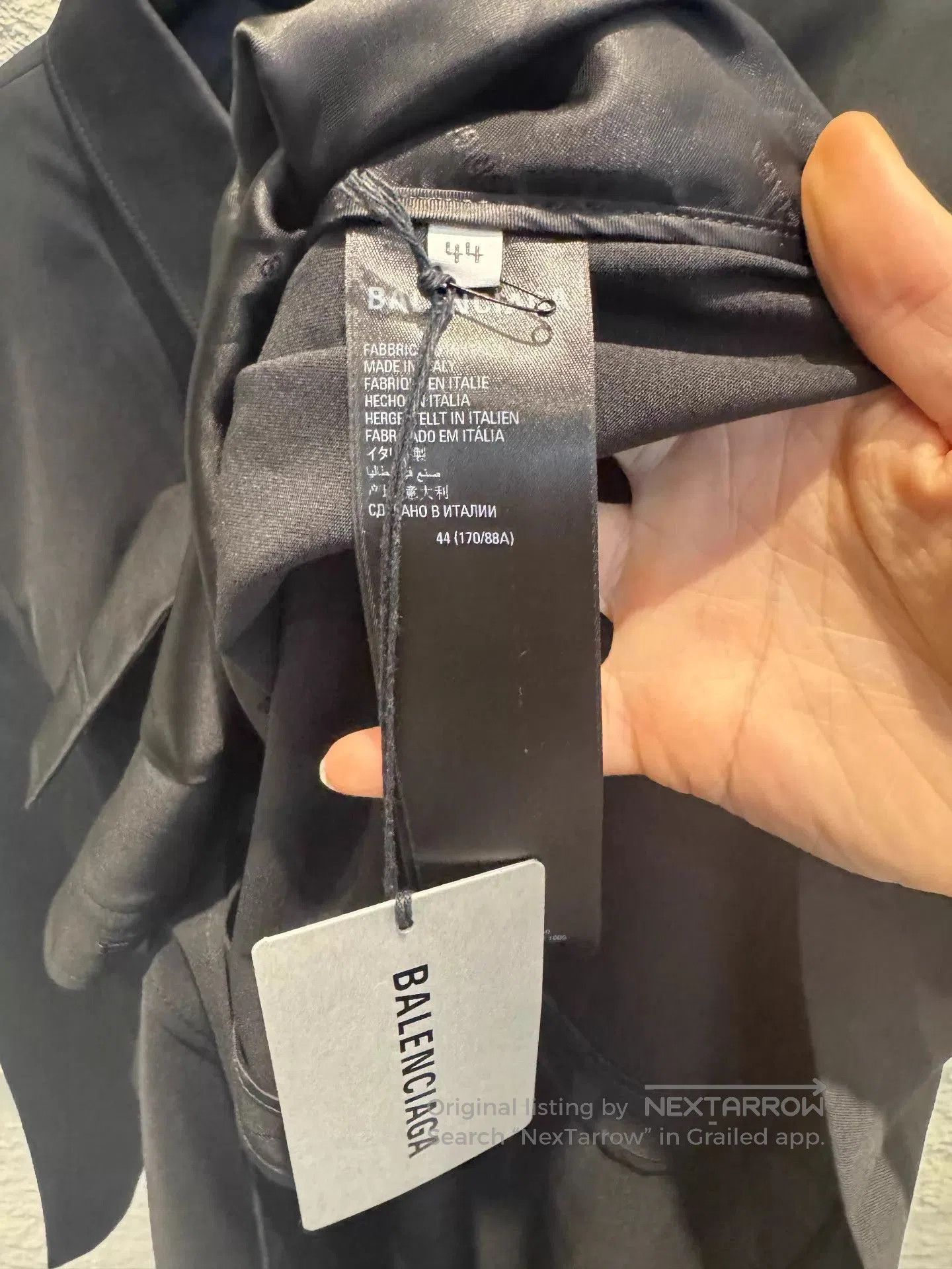 Balenciaga Black Long-Sleeve Button-Up Shirt Size S. Size US S / EU 44-46 / 1 - 3 Thumbnail