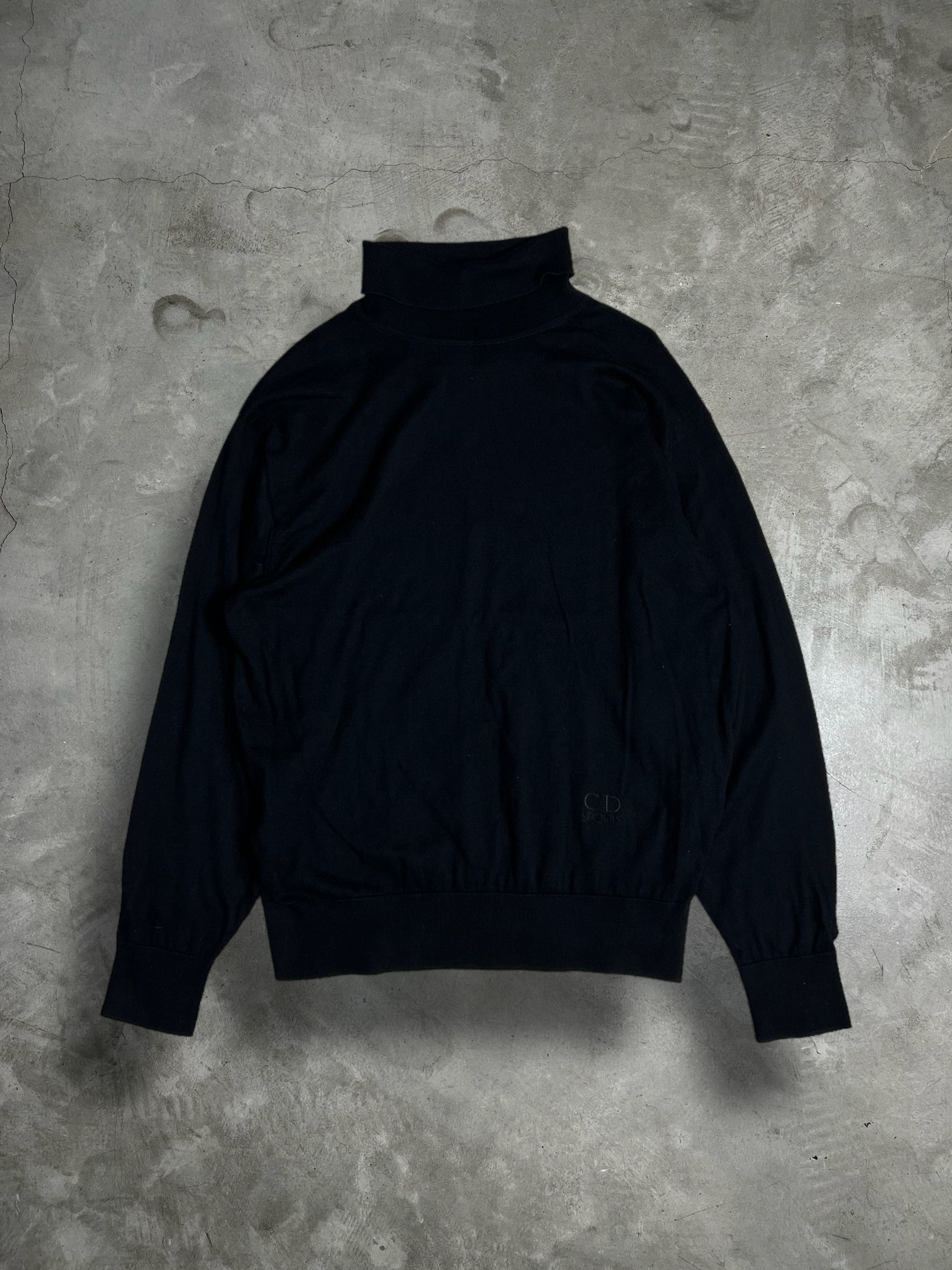 image of VTG Christian Dior Sports Turtleneck Sweatshirt (L) Gtmpt566 in Black, Women's (Size Large)