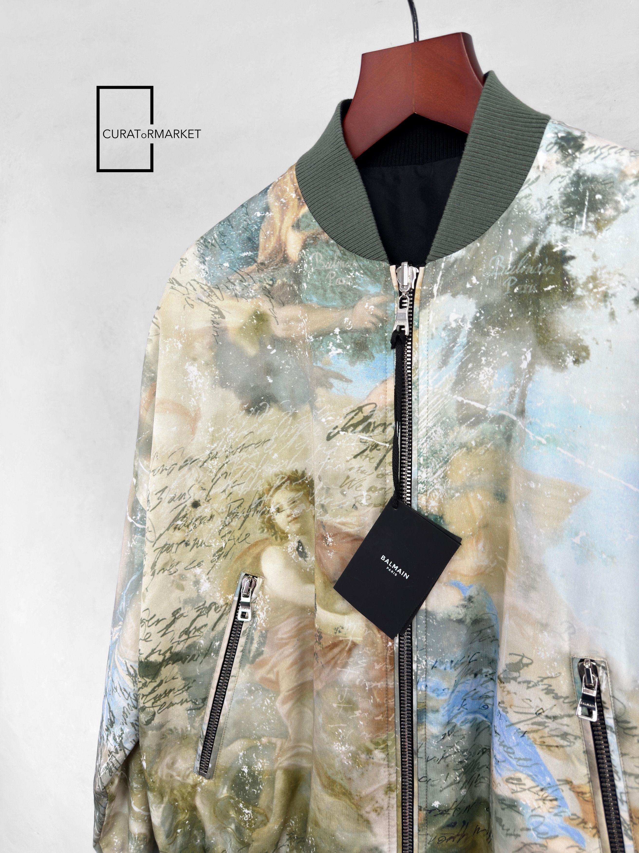 Balmain EU46 Relaxed Art Sky Print Reversible Embossed Logo Zip SS23 Size US S / EU 44-46 / 1 - 3 Thumbnail