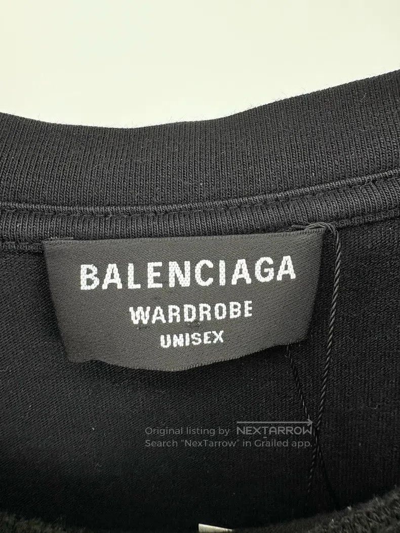 Balenciaga Balenciaga Black Blurred Mosaic Logo Short Sleeve Size US XXS / EU 40 - 3 Thumbnail