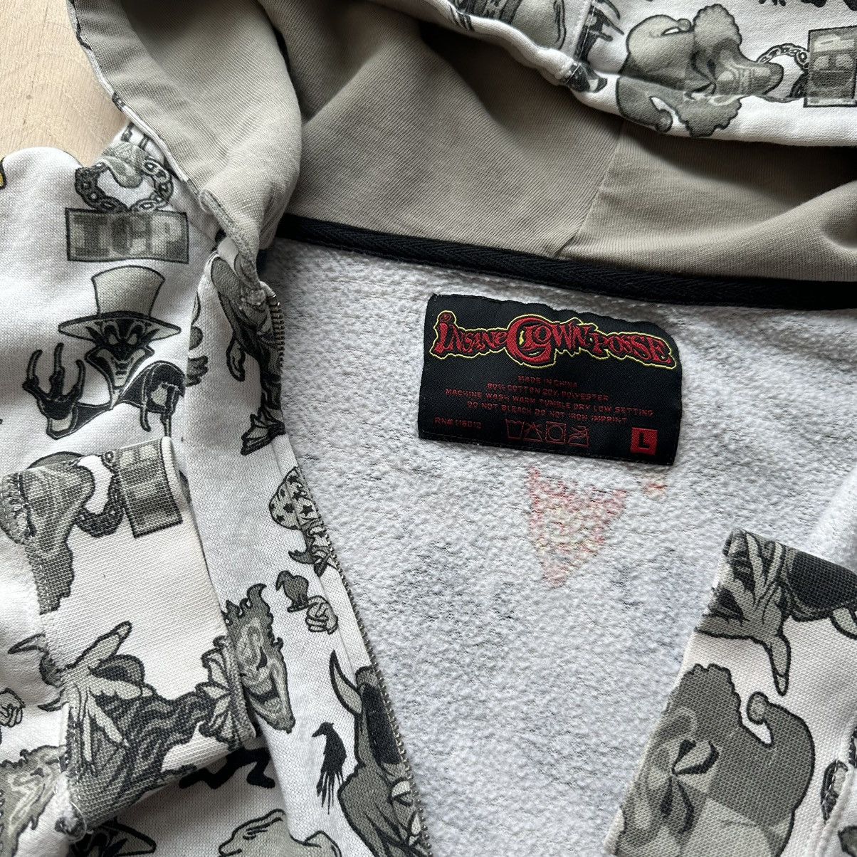Band Tees × Rap Tees × Vintage Rare Vintage Y2K Insane Clown Posse ICP AOP Zip Up Hoodie Size US L / EU 52-54 / 3 - 8 Thumbnail