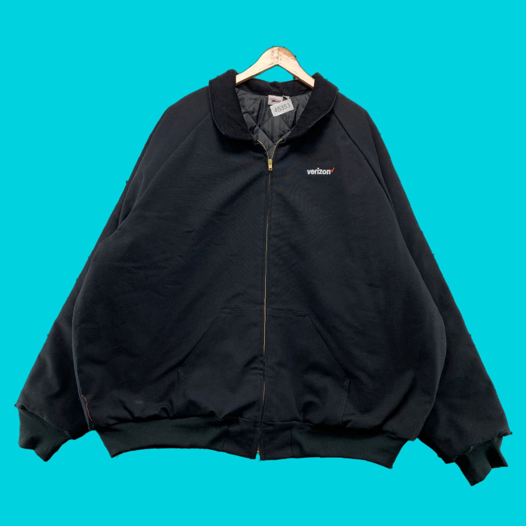 Vintage VINTAGE Union Line Canvas Jacket 3XL Tall Black Verizon Bomber Detroit Workwear Made USA Jacket Mens Size US XXL / EU 58 / 5 - 1 Thumbnail