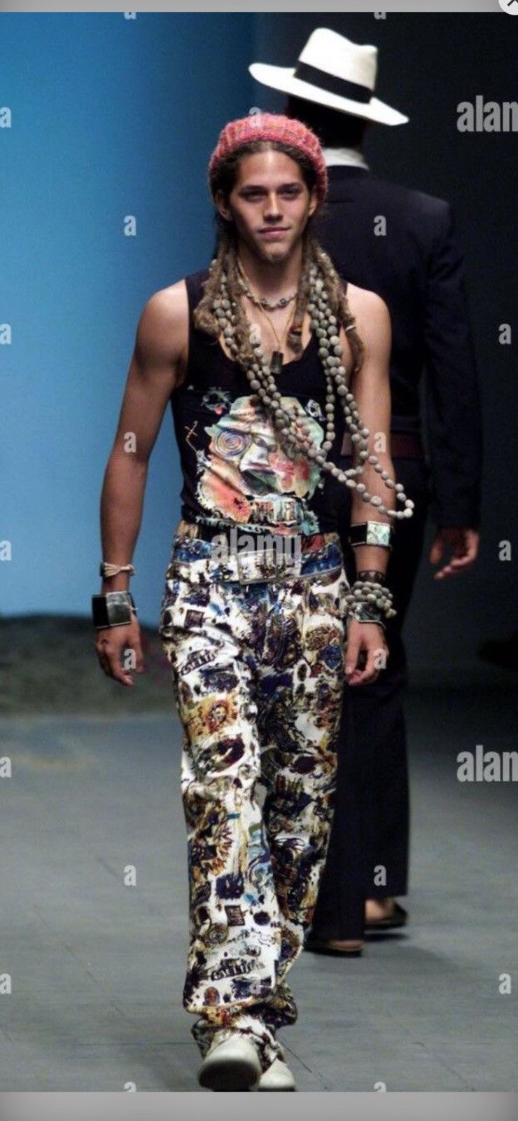 Jean Paul Gaultier Basquiat Art Print Jeans artist jpg draw