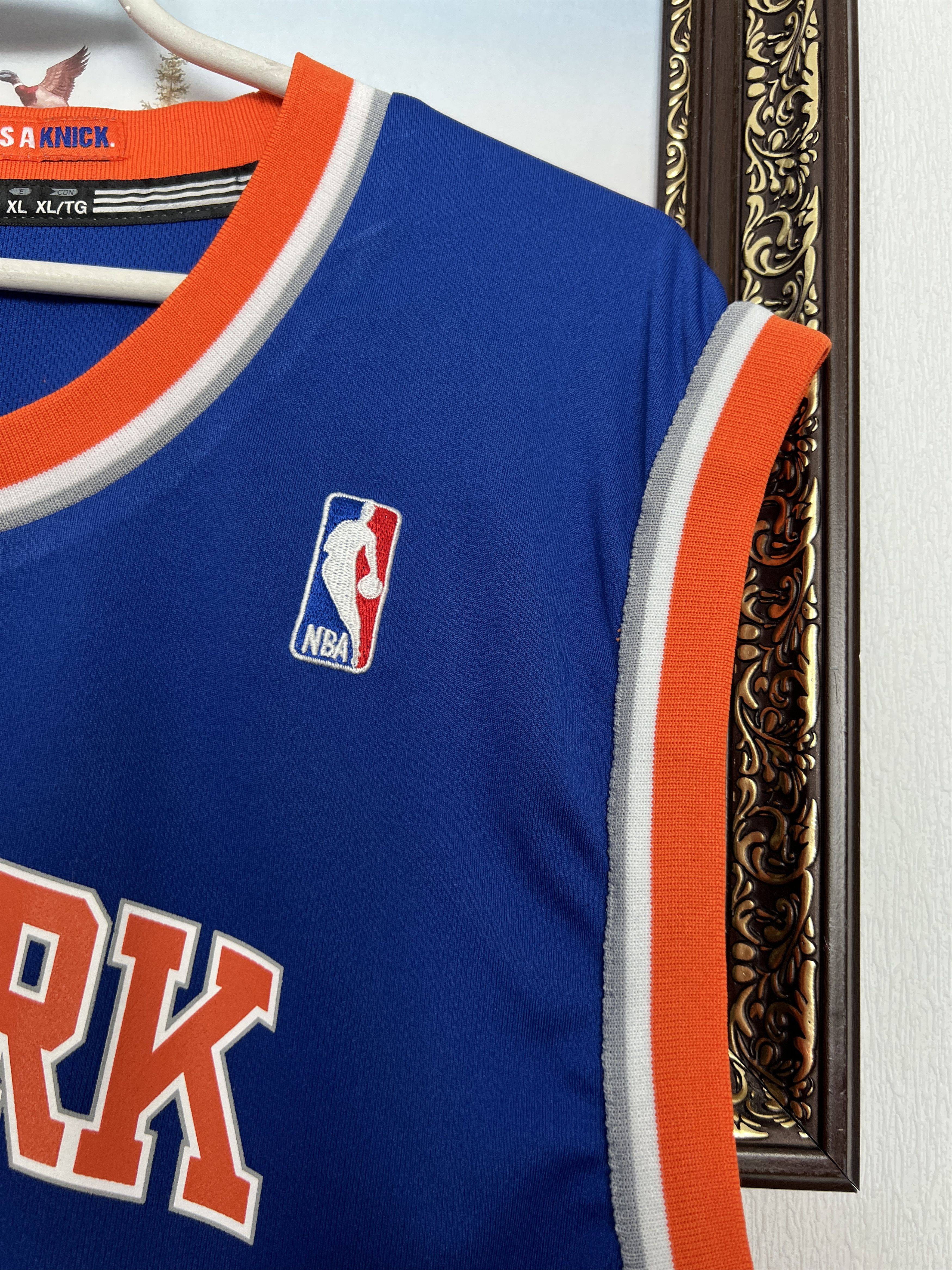 Champion Vintage Adidas New York Knicks #7 Anthony NBA Jersey Blue Size US XL / EU 56 / 4 - 4 Thumbnail
