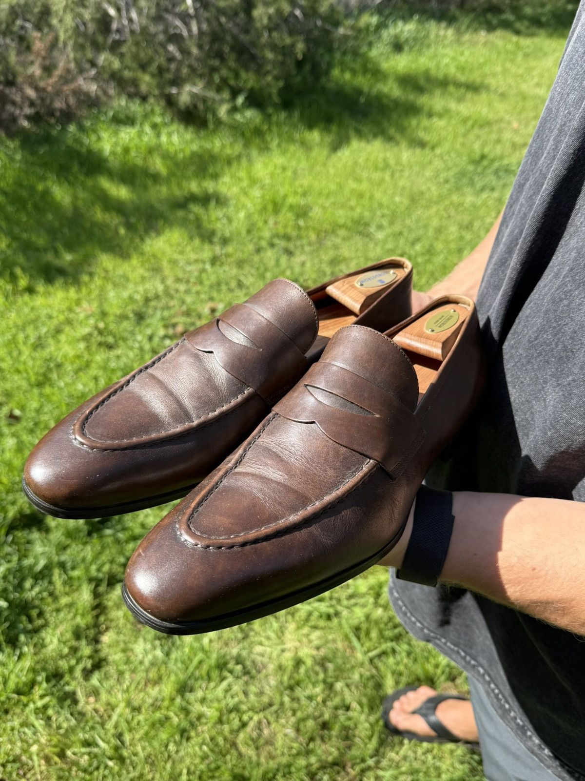 Santoni Santoni - Designer Italian Fashion: Leather Dress Shoes Size US 11 / EU 44 - 5 Thumbnail