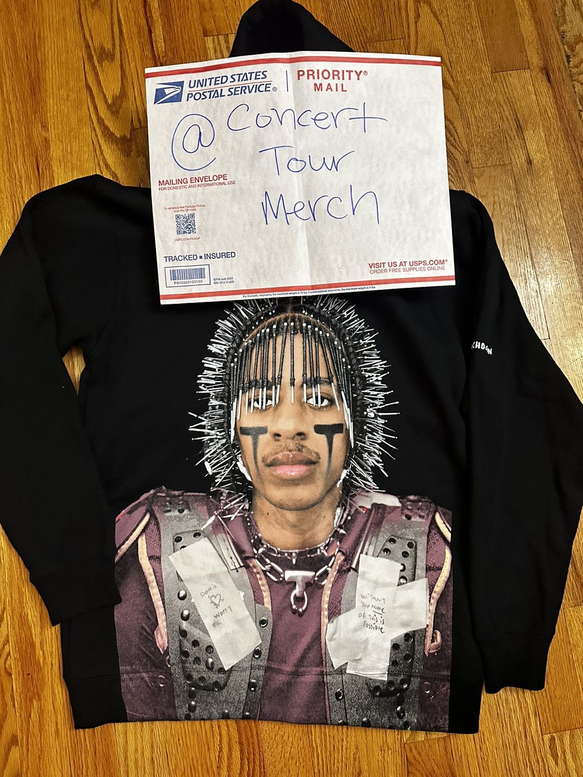 image of Tour Tee Teezo Touchdown Hoodie Circus Maximus Utopia Tour Hoodie in Black, Men's (Size Medium)