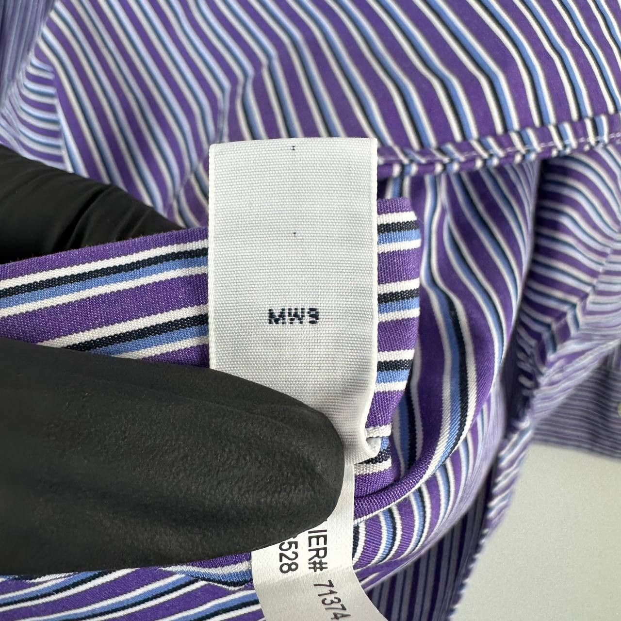Polo Ralph Lauren Polo Ralph Lauren Regent Custom Fit Purple Striped 16.5 Size US XL / EU 56 / 4 - 5 Thumbnail