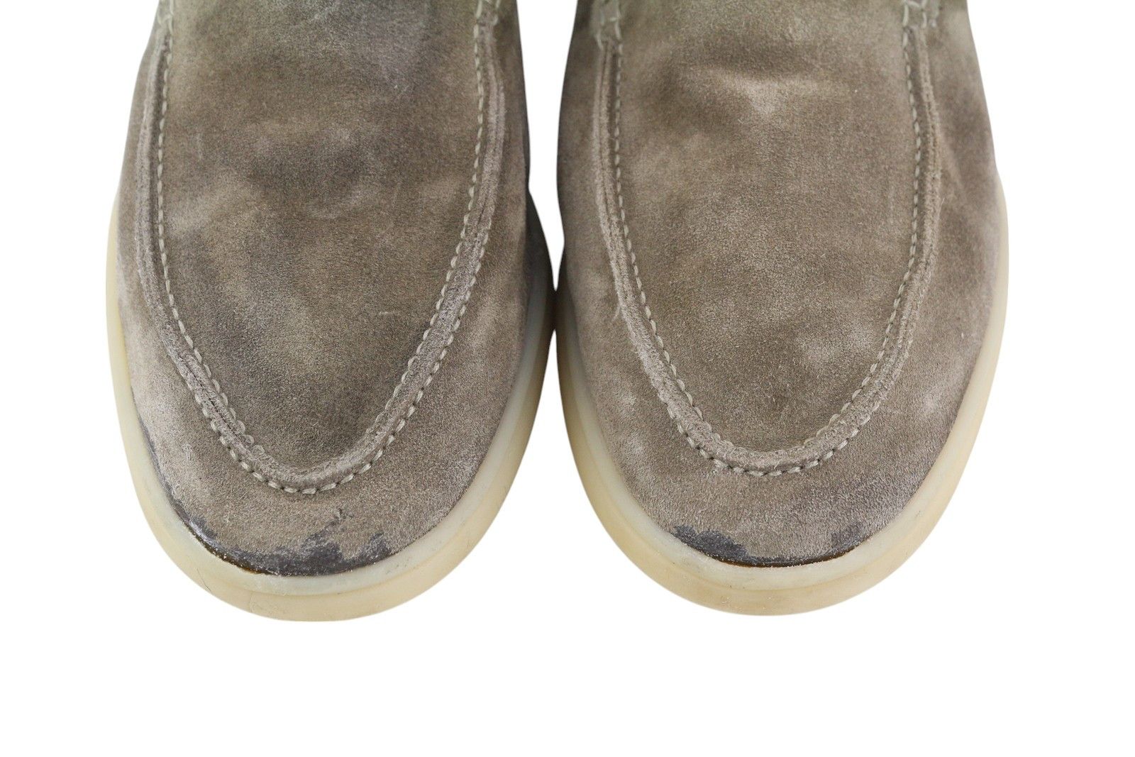 Suitsupply EU44 Grey Suede Leather Almond Toe Slip On Shoes 83570 Size US 11 / EU 44 - 4 Thumbnail