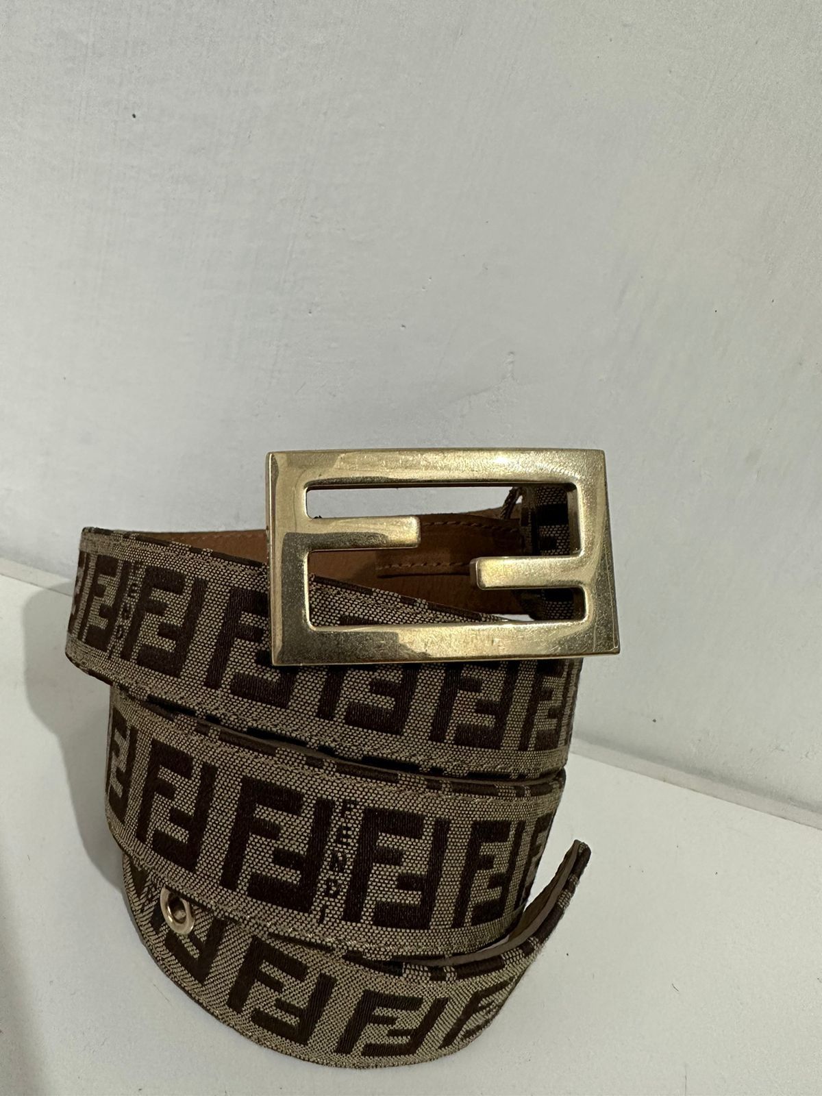 image of Fendi Monogram Zucca Belt, Men's