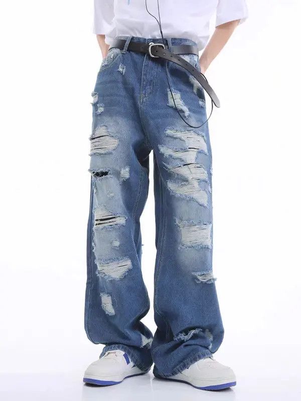 VIBE Vintage high street ripped loose jeans Size US 32 / EU 48 - 6 Thumbnail