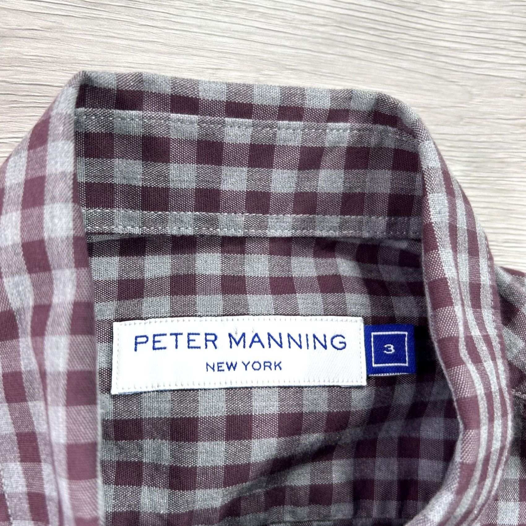 Vintage Peter Manning Shirt Mens Medium Red Gray Check Long Sleeve Button Up Stretch Size US M / EU 48-50 / 2 - 4 Thumbnail