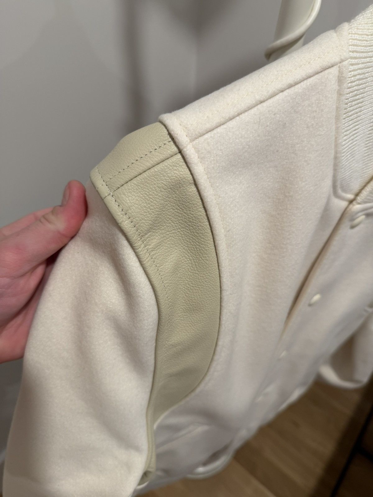 CQP DEADSTOCK White & Creme Bomber USA MADE Size US M / EU 48-50 / 2 - 2 Thumbnail
