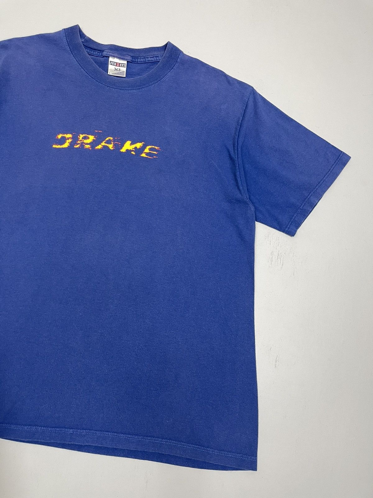 Rap Tees Vintage 90's Drake Flames Logo Jerzees Graphic Y2k Rap Tee Size US L / EU 52-54 / 3 - 4 Thumbnail