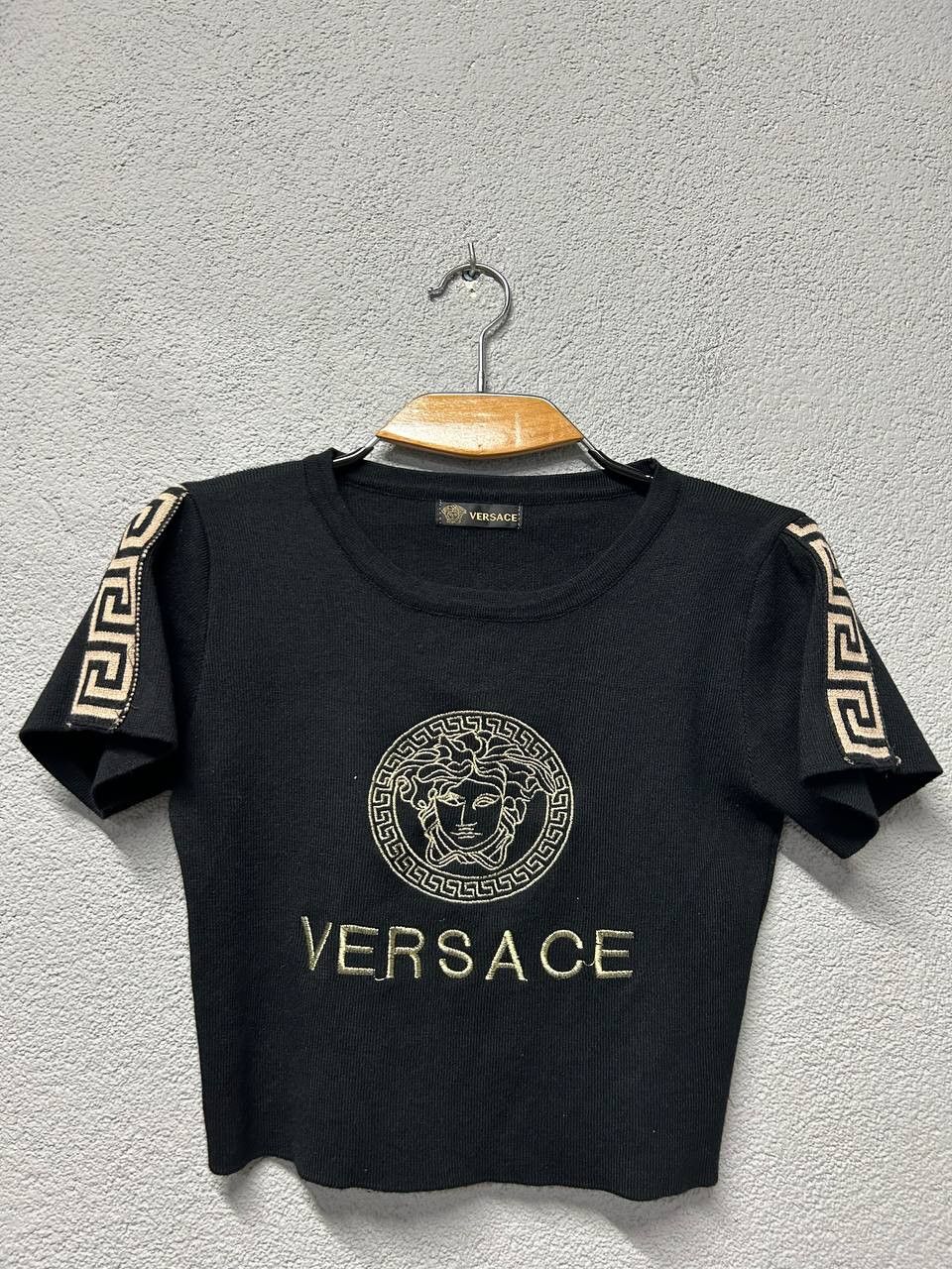 Versace Versace womens black crop top size XS - S Size S / US 4 / IT 40 - 1 Thumbnail