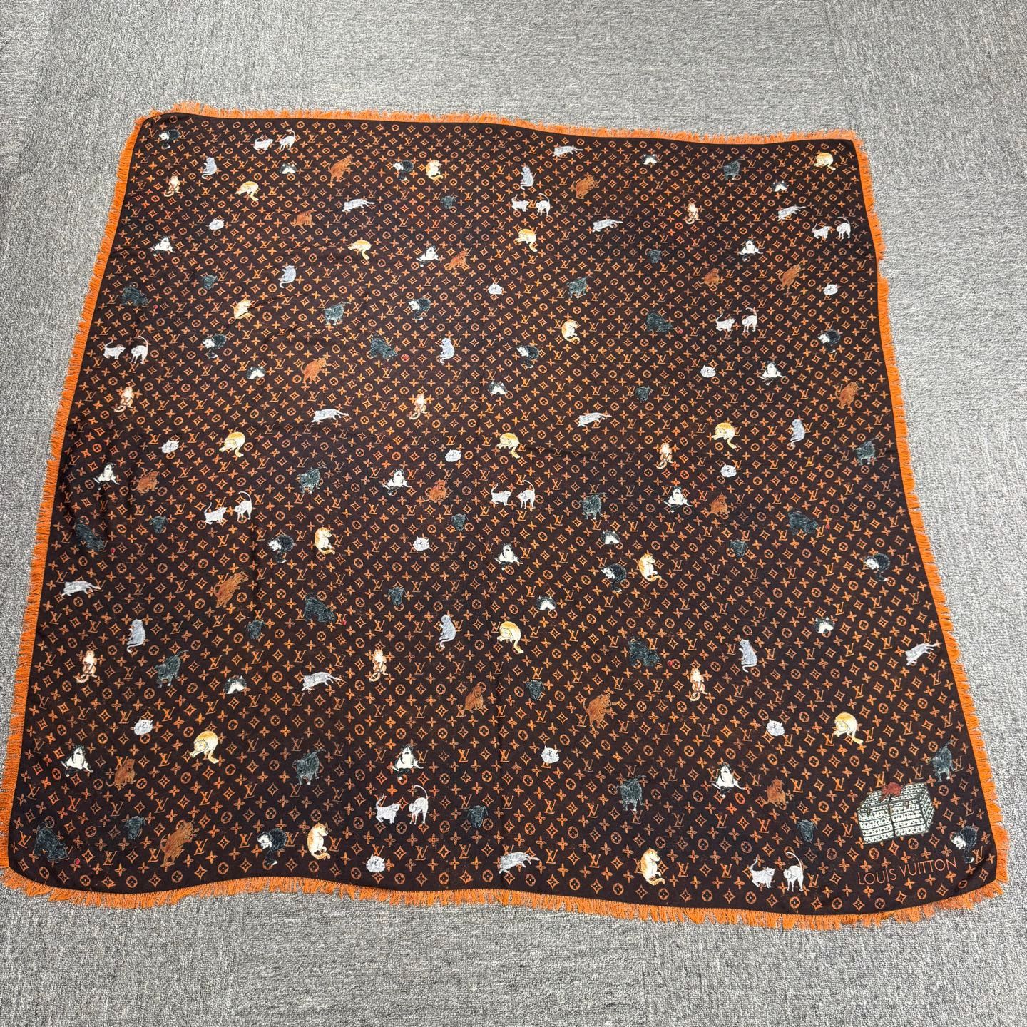 Louis Vuitton LV Cat Monogram Wool Scarf Size ONE SIZE - 1 Thumbnail