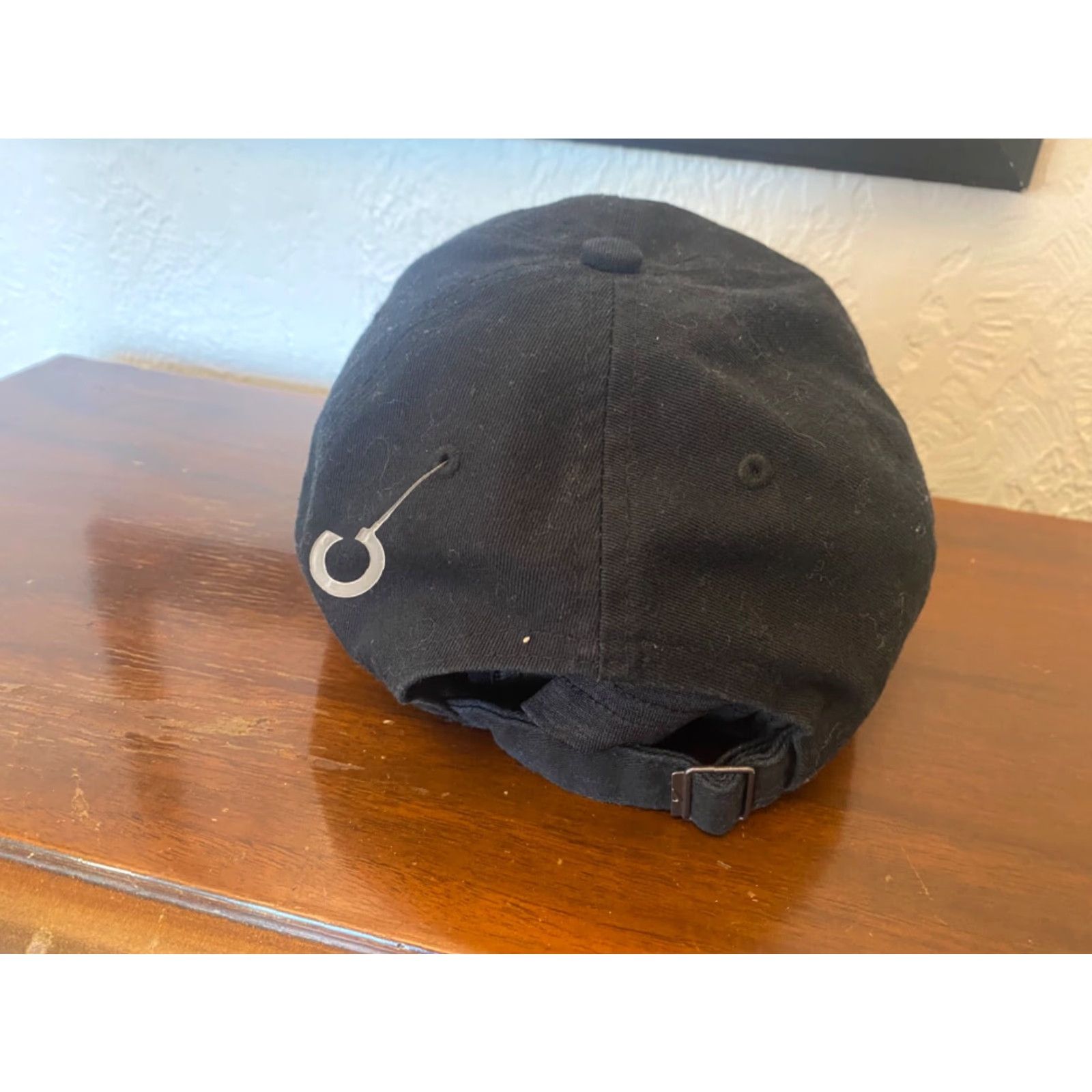 Nike Nike Strapback Hat One Size Fits Most Color Black White Big Logo Spellout Snapback Mens Size ONE SIZE - 3 Thumbnail
