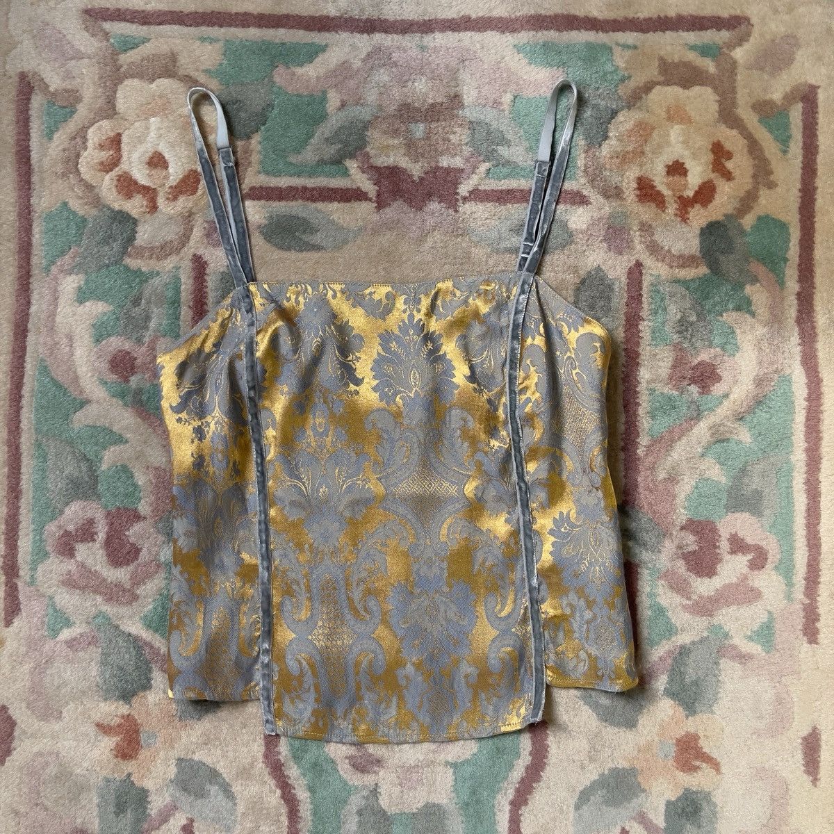 Victoria's Secret Victoria’s Secret 1990s Jacquard Damask Camisole (S) Size S / US 4 / IT 40 - 3 Thumbnail