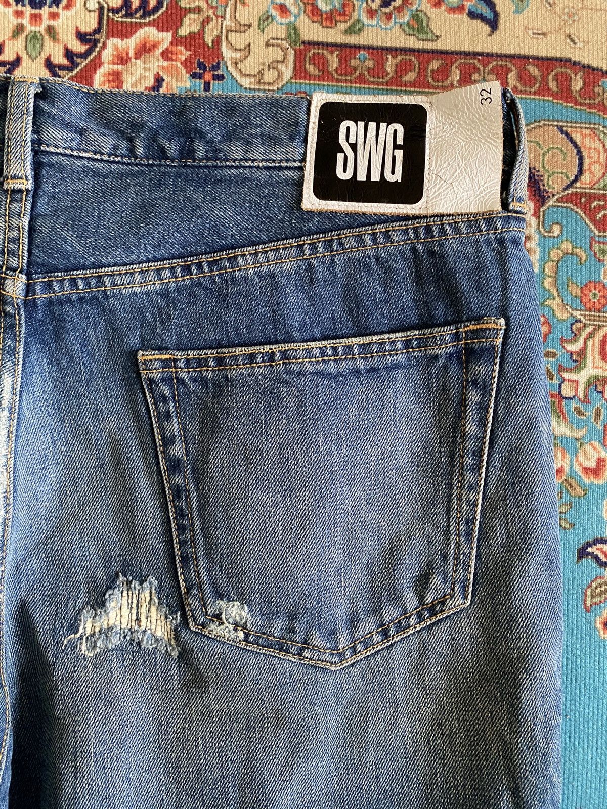 Japanese Brand Japanese Brand Swagger Hybrid Design Distressed Denim Size US 36 / EU 52 - 12 Thumbnail