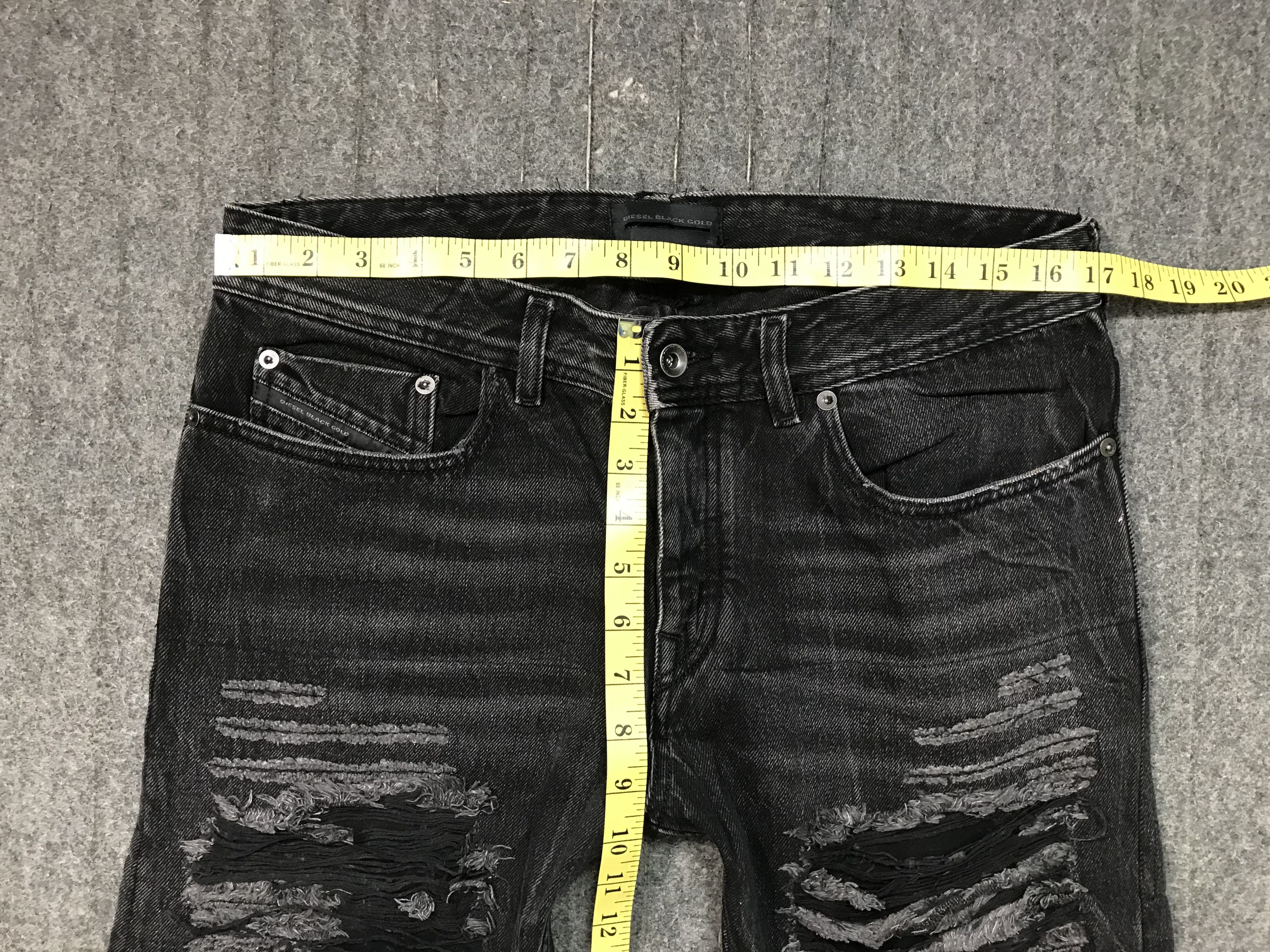 Diesel Diesel Black Gold Denim Black Distressed Denim Skinny Cut Size US 34 / EU 50 - 14 Thumbnail