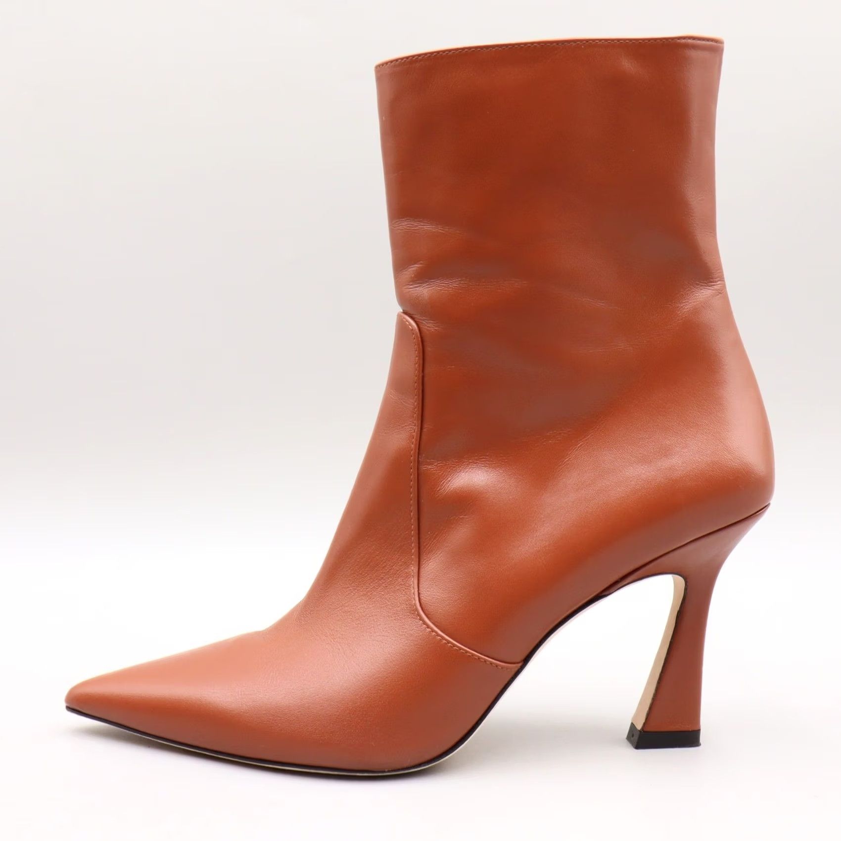 Stuart Weitzman Stuart Weitzman Vinnie Zip Bootie Womens 8.5B Cognac Brown Leather Size US 9 / IT 39 - 3 Thumbnail