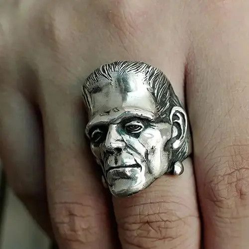 Jewelry Horror Scientist Skull Ring Size ONE SIZE - 3 Thumbnail