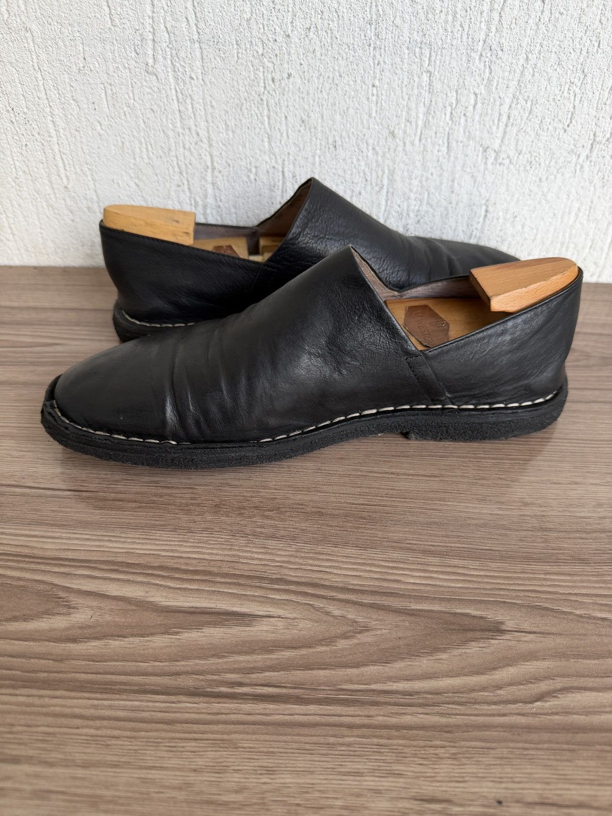 Ann Demeulemeester Leather mules clogs loafer with creep sole Size US 8 / EU 41 - 8 Thumbnail